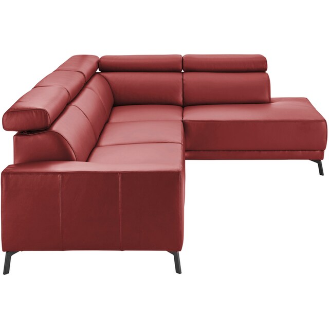 3C Candy Ecksofa »Greve B/T/H: 249/209/79 cm«, wahlweise mit motorischem  Sitzvorzug, manuelle Kopfteilverstellung | BAUR