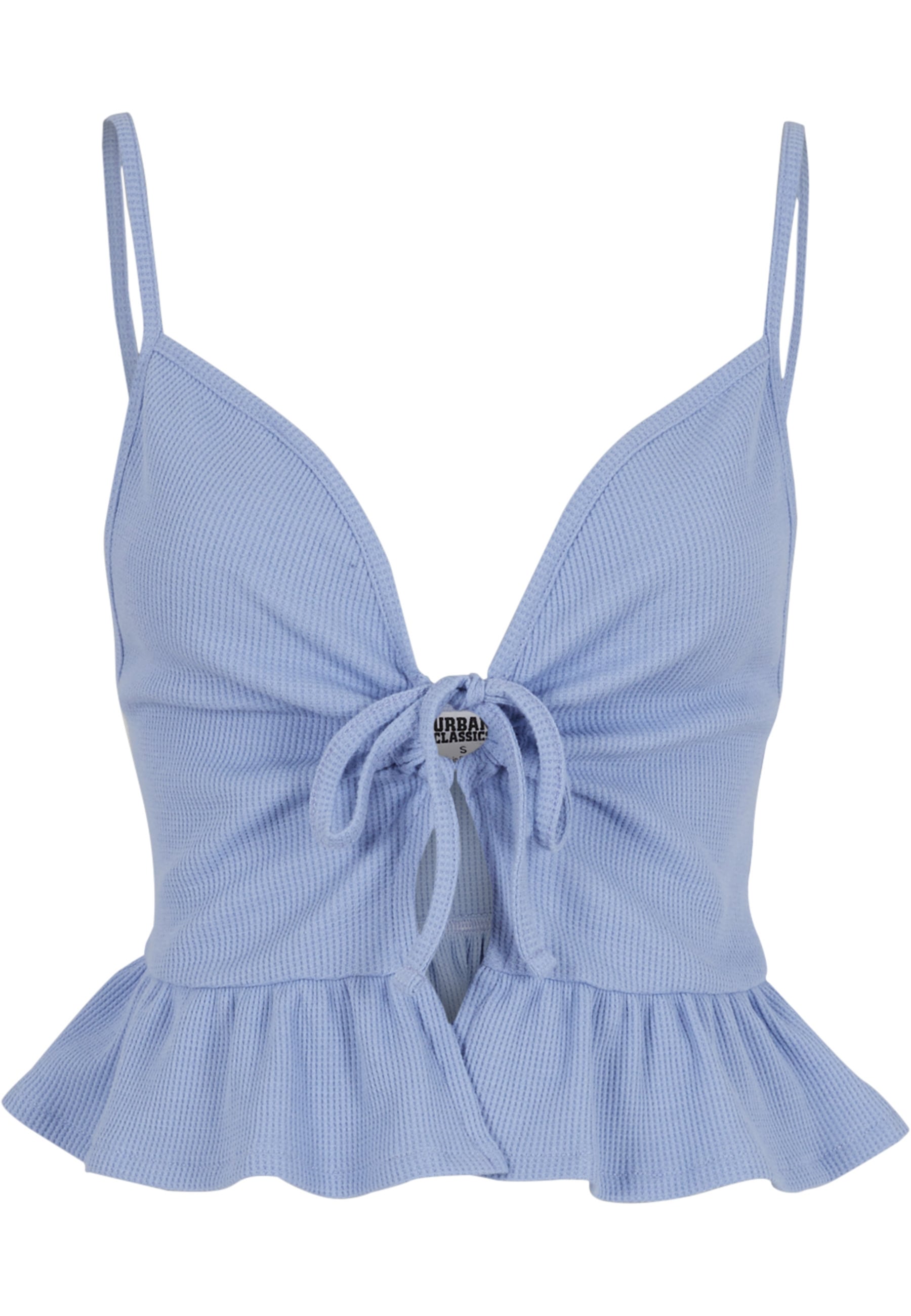 URBAN CLASSICS T-Shirt-BH "Urban Classics Damen Ladies Waffle Pique Ruffle Top"