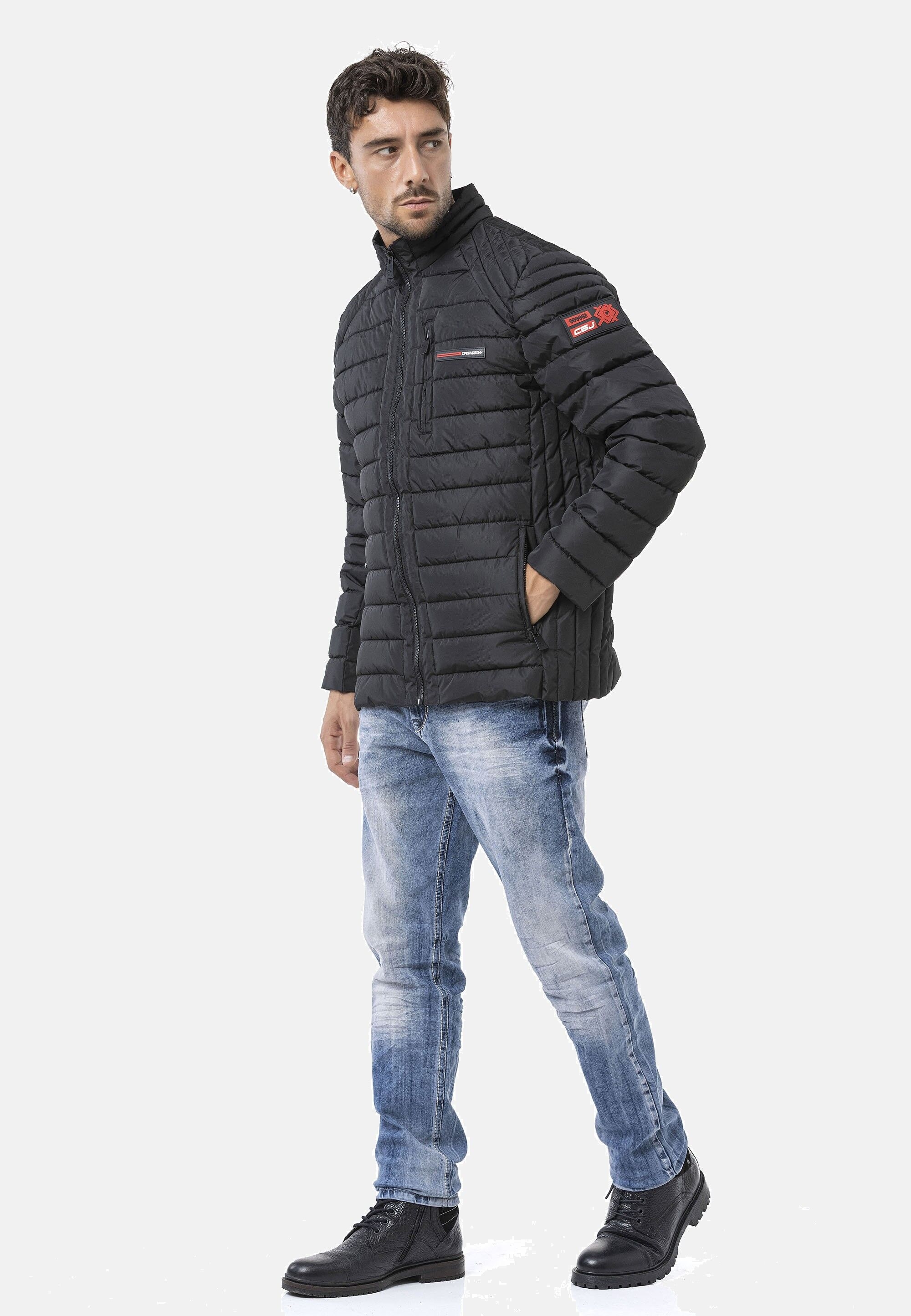 Cipo & Baxx Winterjacke »CM225« ohne Kapuze alltagstauglich mit sportlichem Design