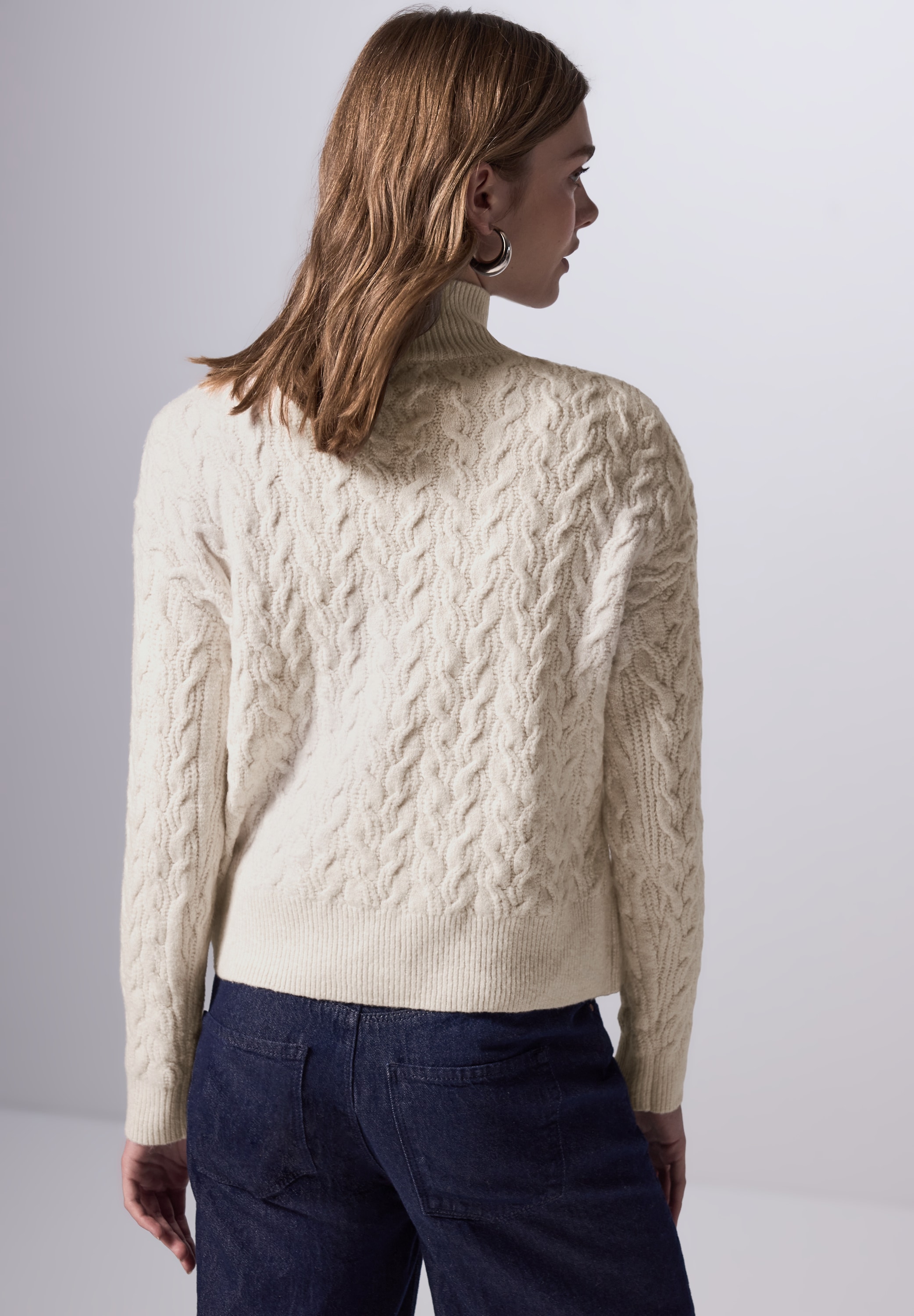 STREET ONE STUDIO Strickpullover, aus softem Materialmix