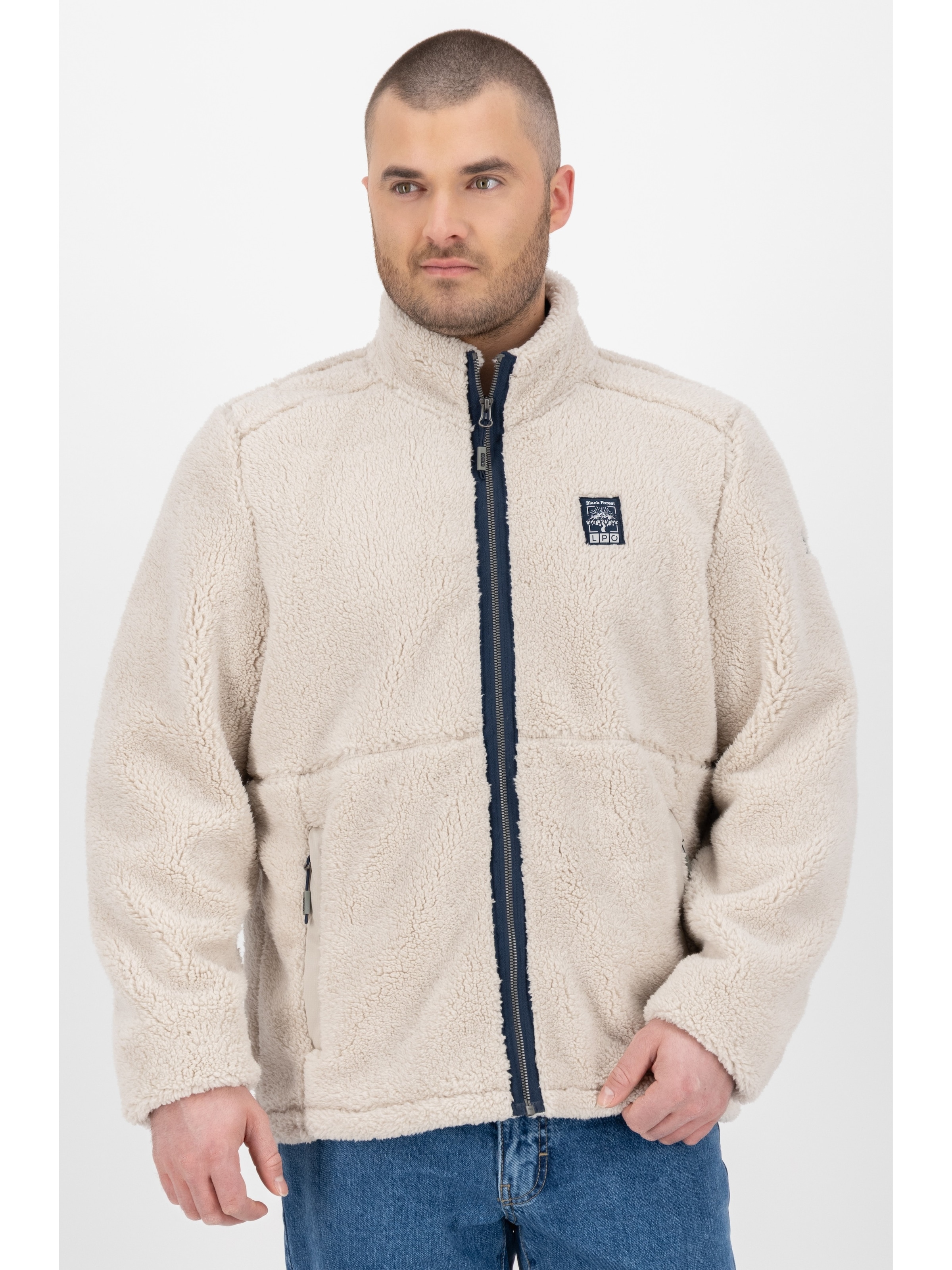 LPO Fleecejacke "REECE MN" Stehkragen, mit Langhaarfleece gefüttert günstig online kaufen