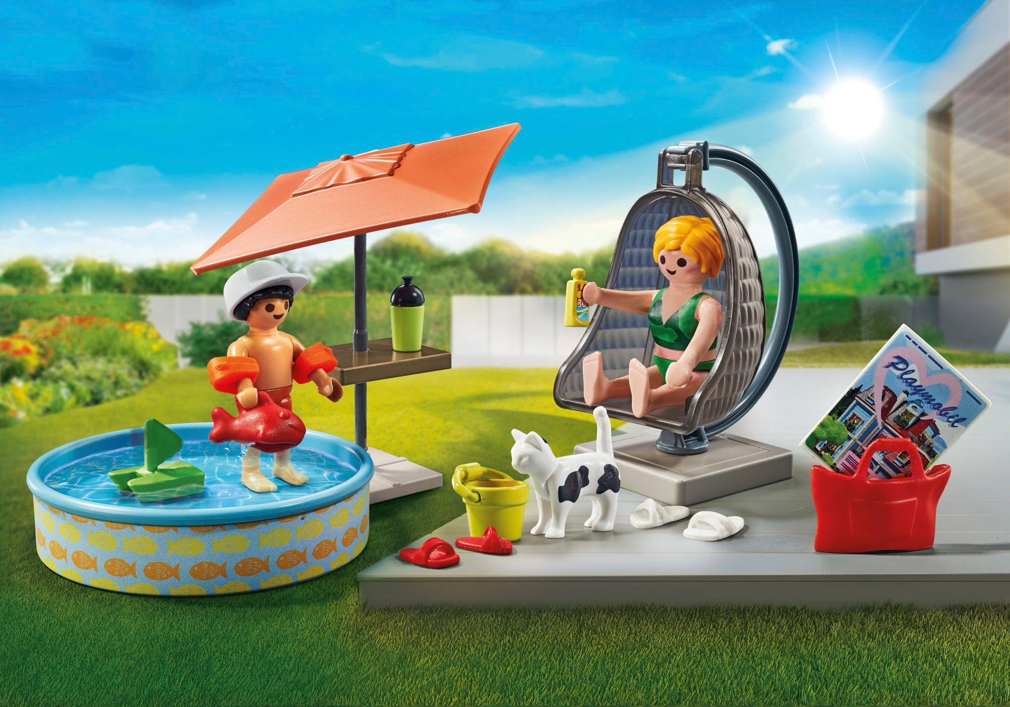 Playmobil® Konstruktions-Spielset »Planschspaß zu Hause (71476), City Life«, (29 St.), teilweise aus recyceltem Material; Made in Europe