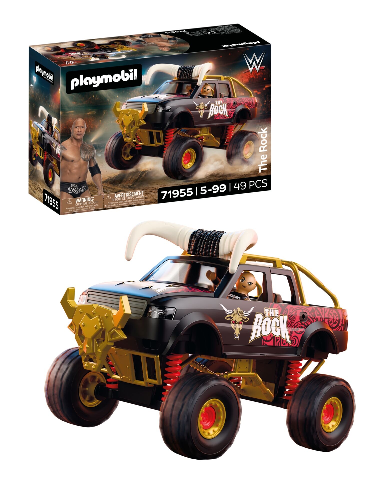 Playmobil® Konstruktions-Spielset »WWE The Rock Monster Truck (71955), WWE« Made in Europe