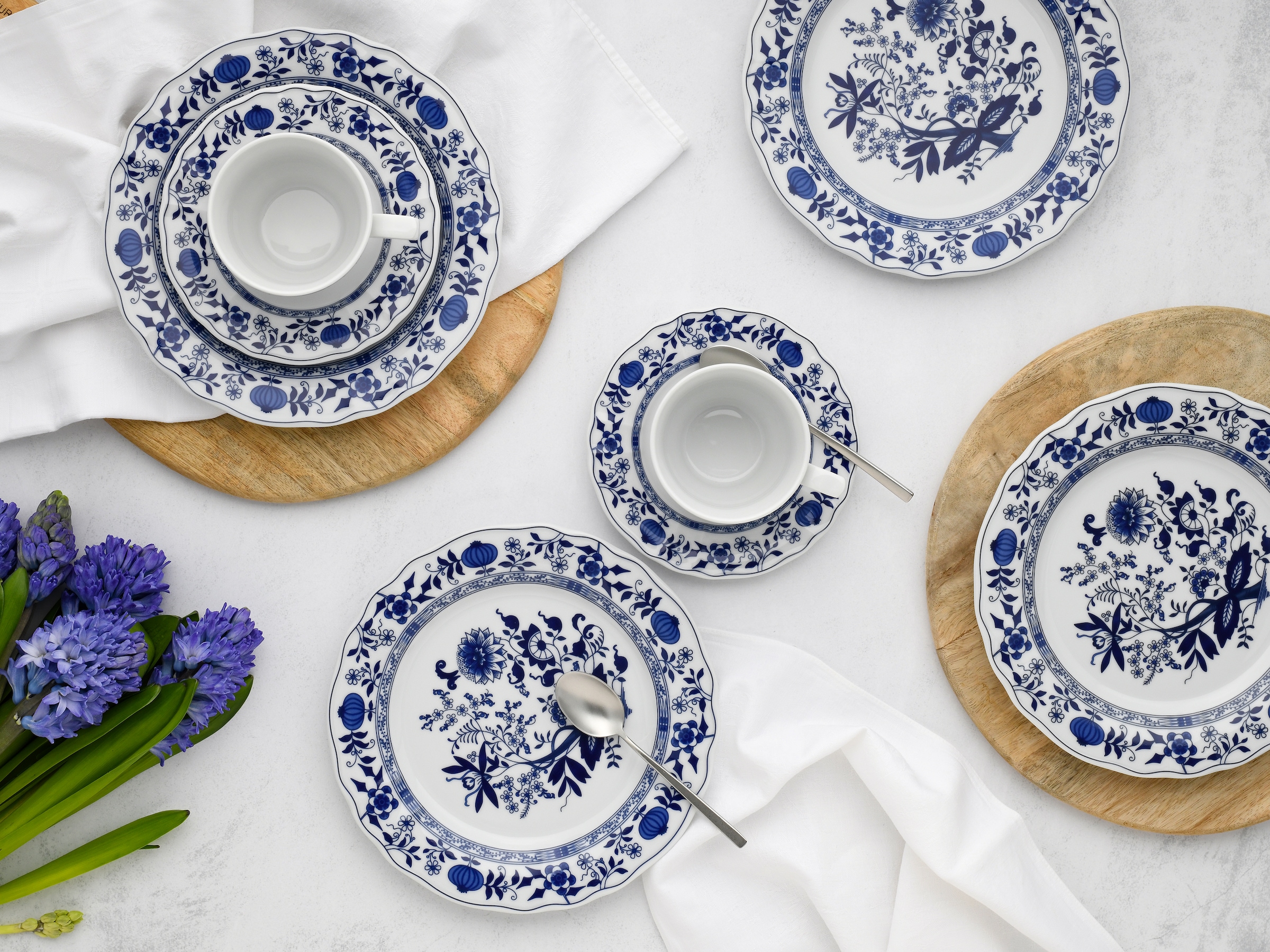 CreaTable Kaffeeservice »Flora Zwiebelmuster, Kaffee-Service 18 tlg«, (Set, 18 tlg.), Nostalgisch, Vintage