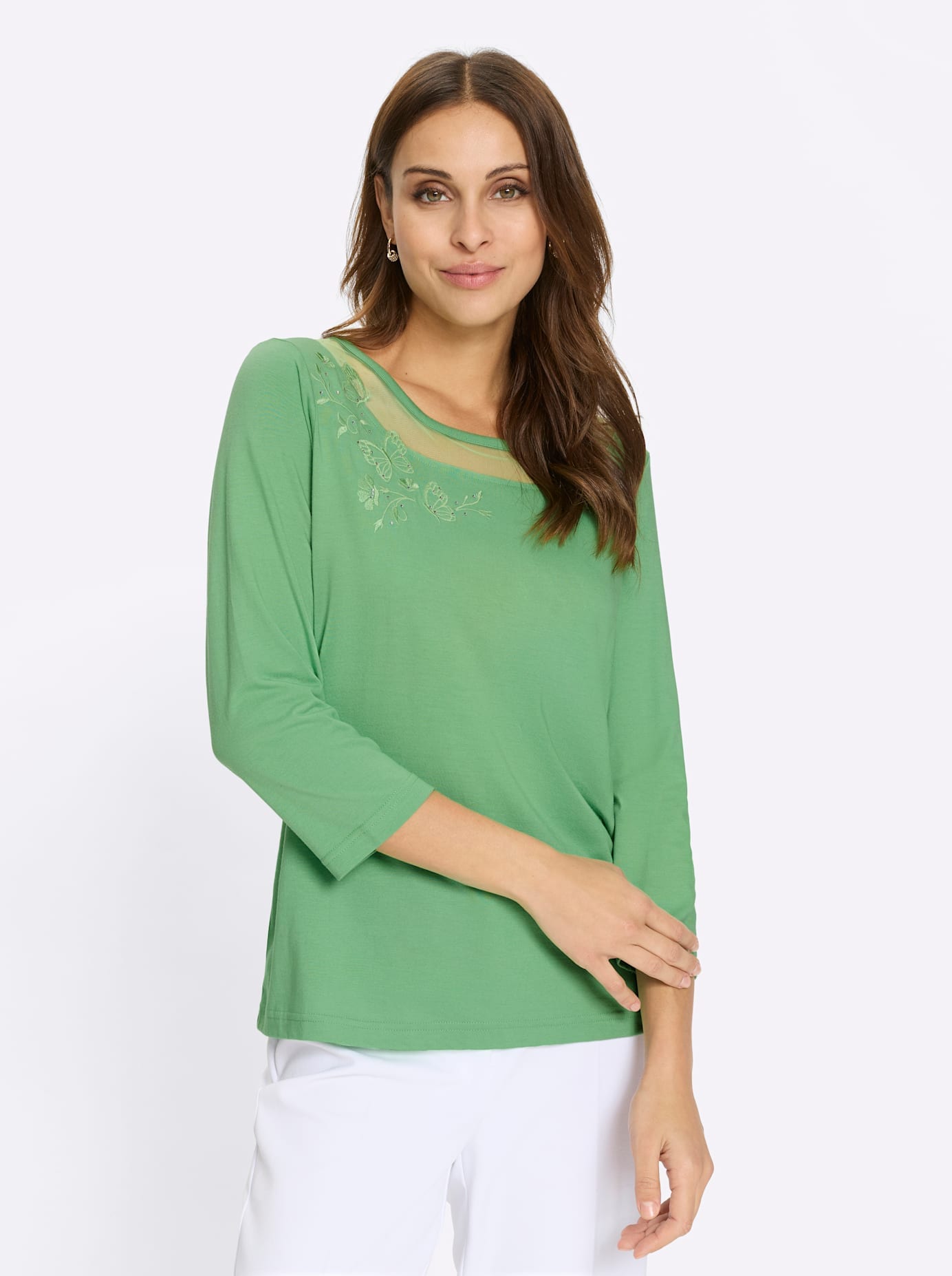 Lady 3/4-Arm-Shirt "Rundhals-Shirt" 1 tlg.