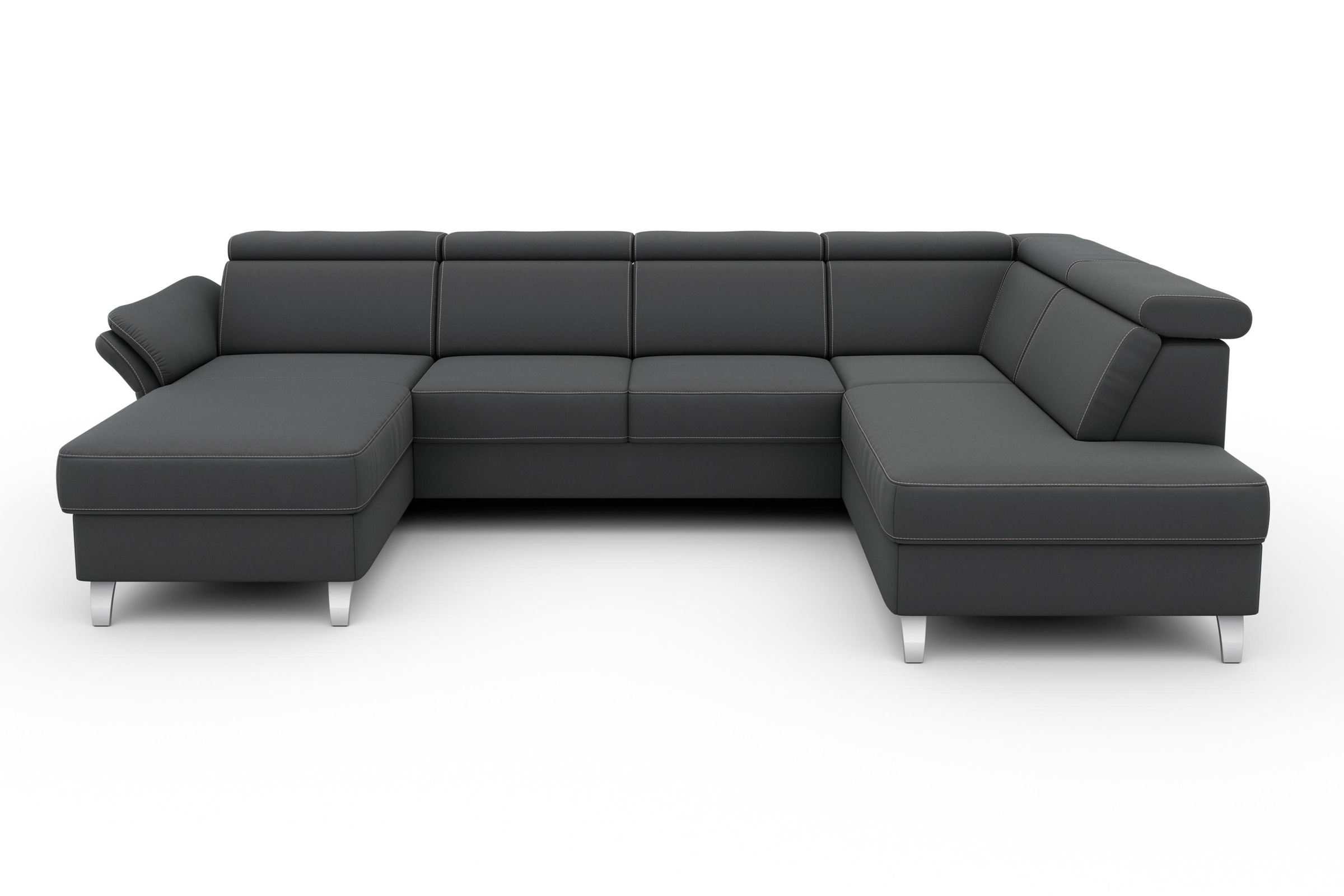 sit&more "Vincenzo U-Form" inklusive Kopfteilverstellung, wahlweise mit Bettfunktion, Bettkasten