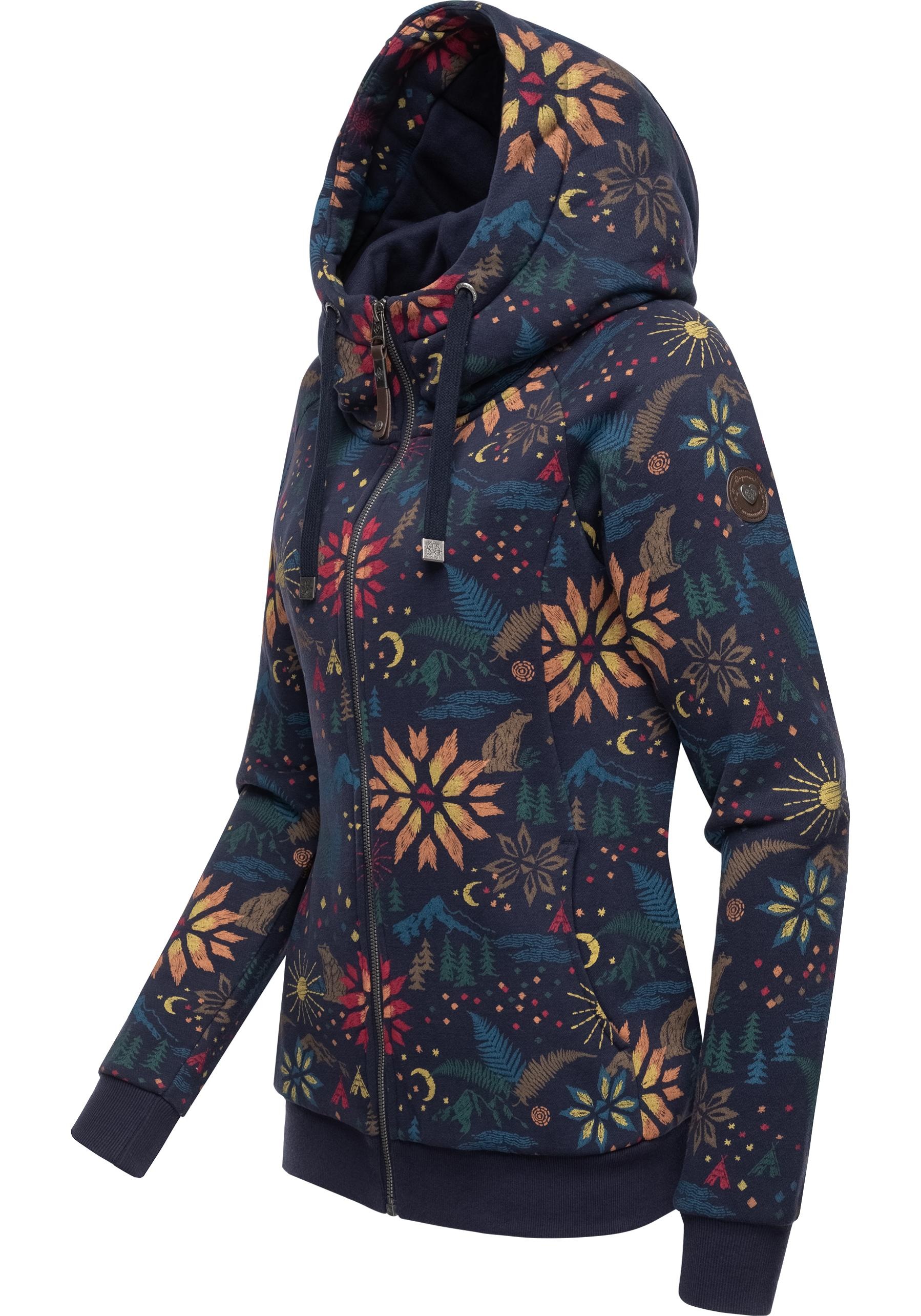 Ragwear Kapuzensweatjacke "Fllow Print", Stylische Damen Sweatjacke mit coo günstig online kaufen