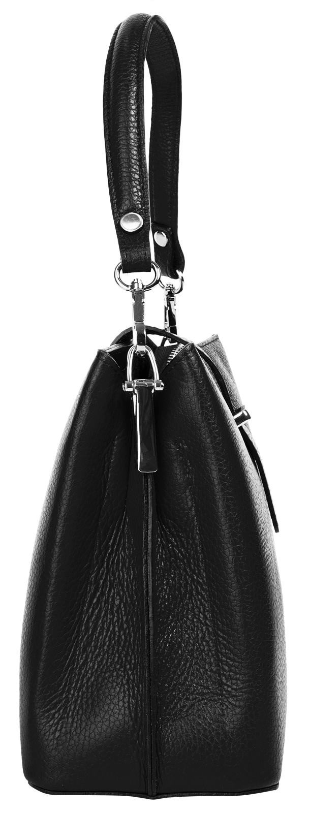 Cluty Henkeltasche, echt Leder, Made in Italy