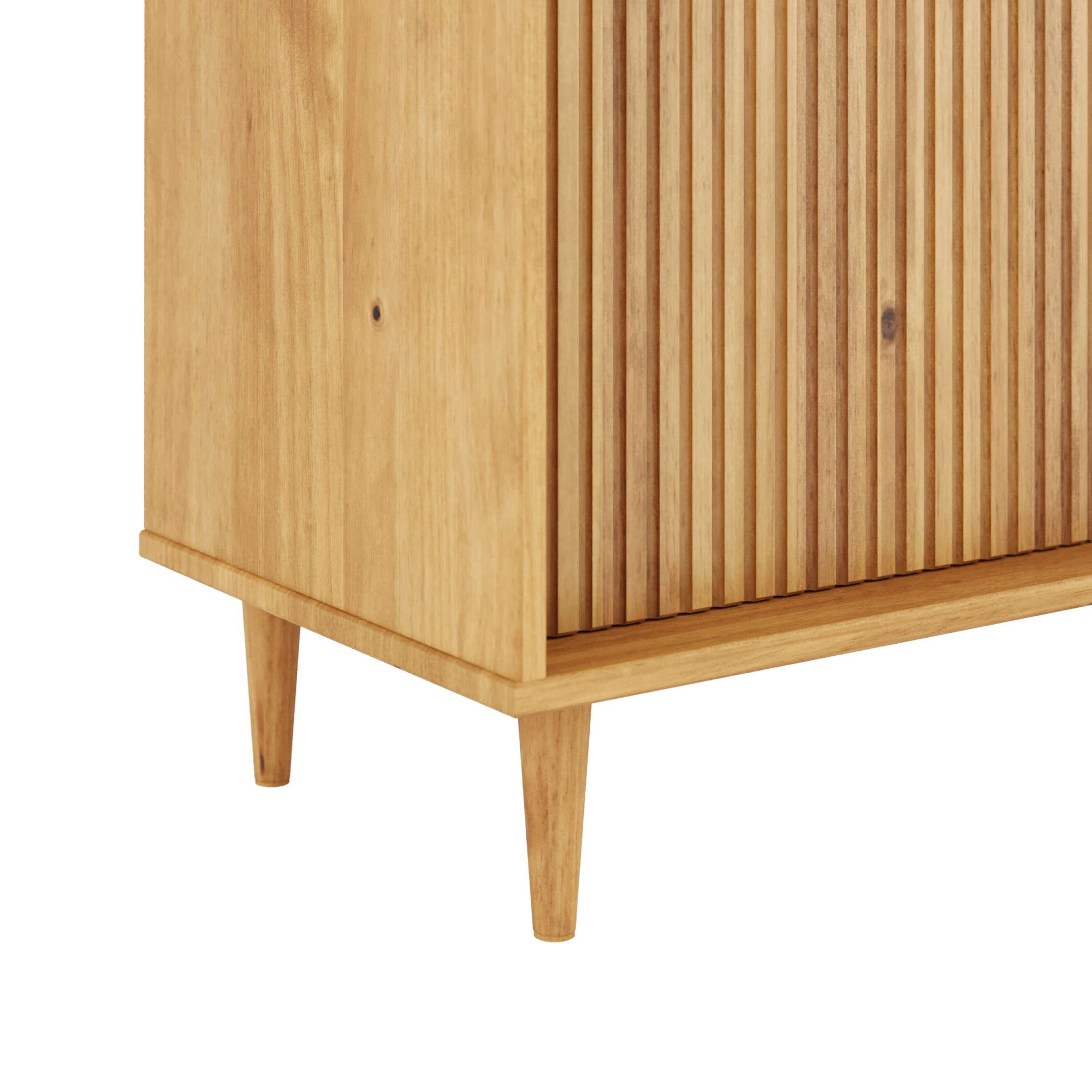 OTTO home Sideboard "Malmedy Front mit gefrästen Rillen" Kommode aus massivem Kiefernholz, Push-to-open, FSC, Breite 200 cm