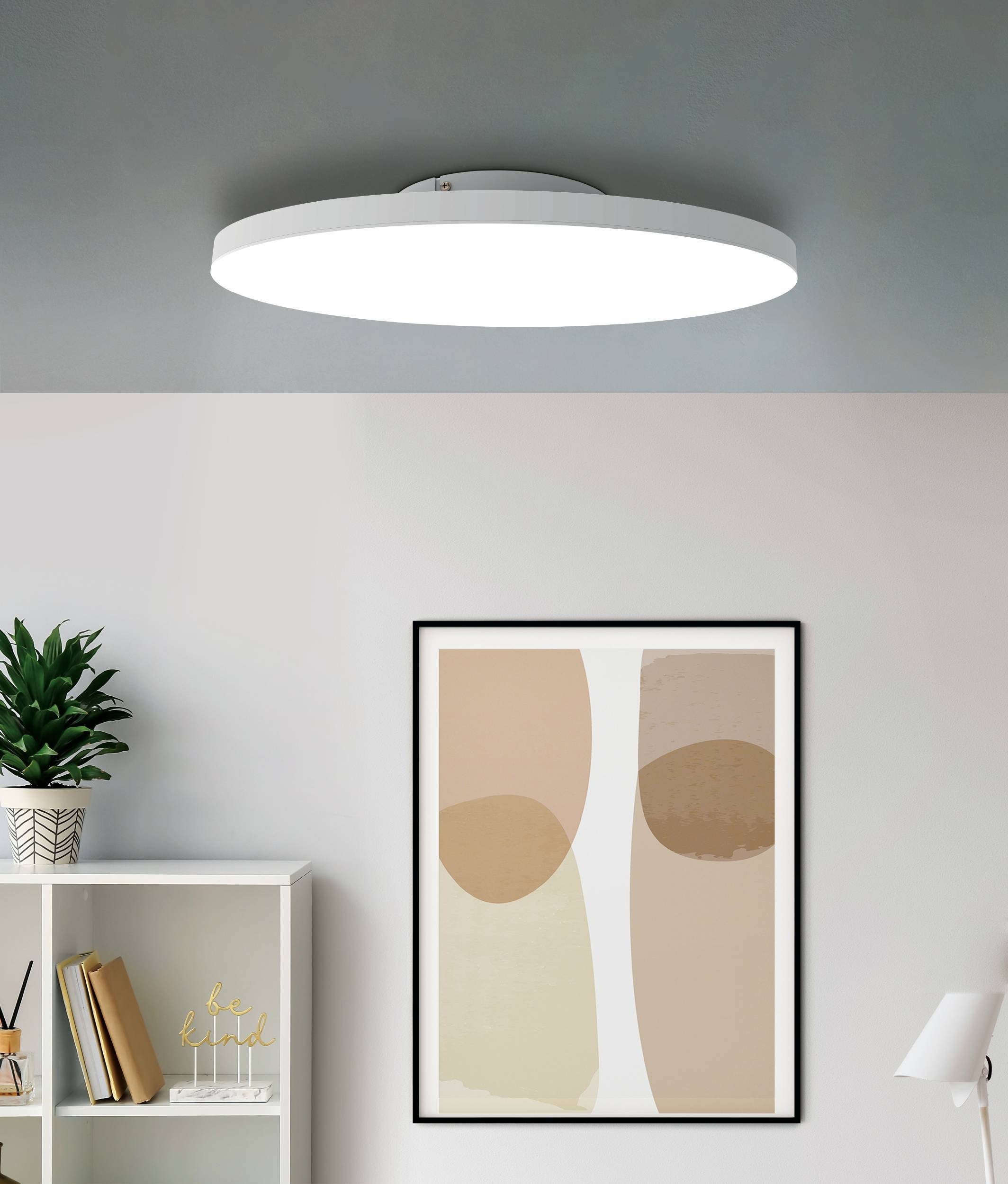 EGLO LED-Deckenleuchte »TURCONA-Z« in weiß aus Stahl, Alu / inkl. LED fest integriert - 34,2 Watt, Durchm. ca. 60 cm