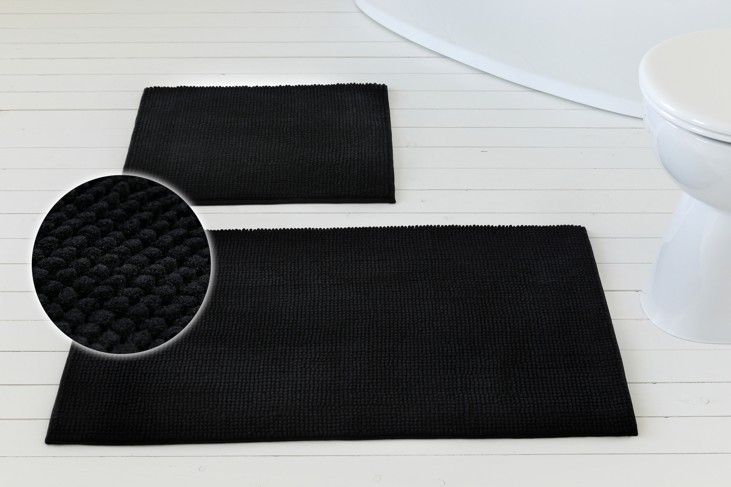 OTTO home "Kaelan, weicher Chenille" Höhe 14 mm rutschhemmend beschichtet fußbodenheizungsgeeignet Badvorleger, Badteppich weiches Chenille, pastellfarben, Badezimmer