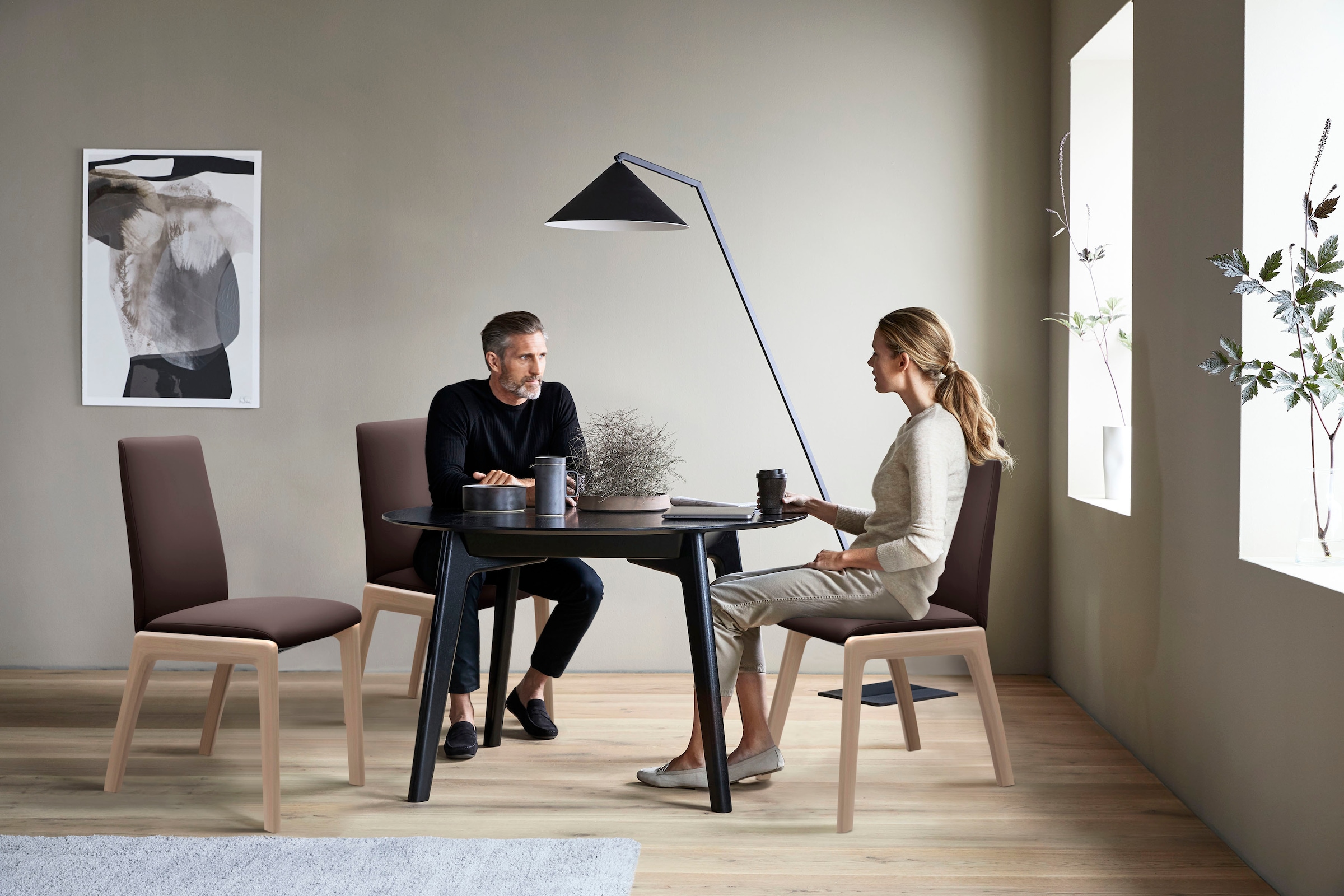 Stressless® Polsterstuhl »Laurel«, Leder PALOMA, Low Back, Größe L, mit abgerundeten Beinen in Walnuss
