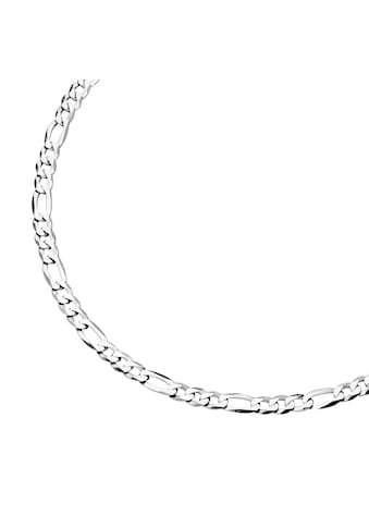 Silberkette »Figarokette 3/1 diamantiert, massiv, Silber 925«
