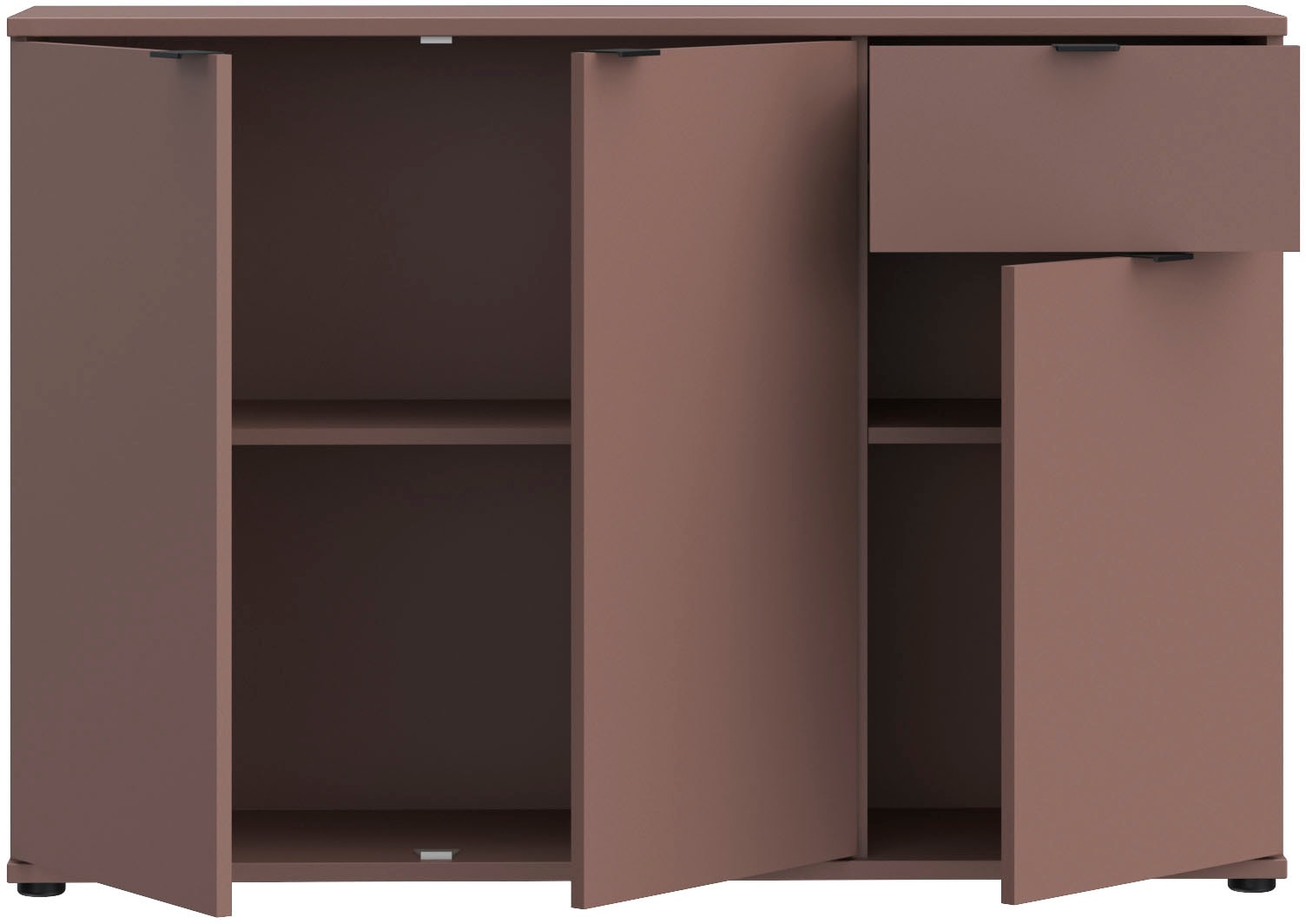 FORTE Sideboard »Ganymede«, Sideboard, Stauraum, Schublade; Metallgriffe, 4 Dekore, Breite 119,8cm
