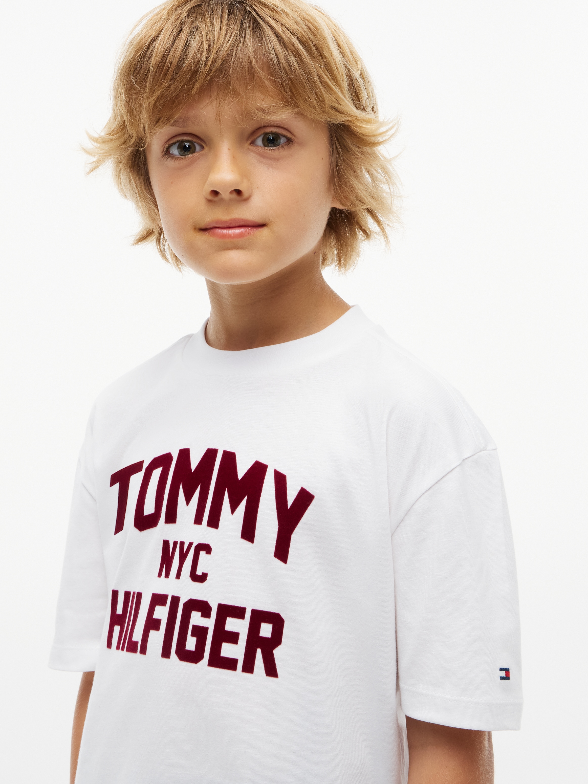 Tommy Hilfiger T-Shirt Rundhalsausschnitt, Regular Fit, Kinder bis 16 Jahre