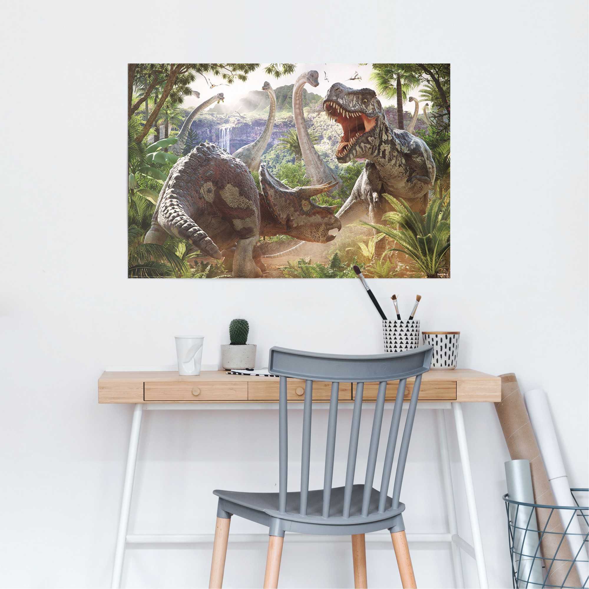 Thumbnail - Reinders Poster "Poster Kampf der Dinosaurier" Dinosaurier 1 Stk. tlg.