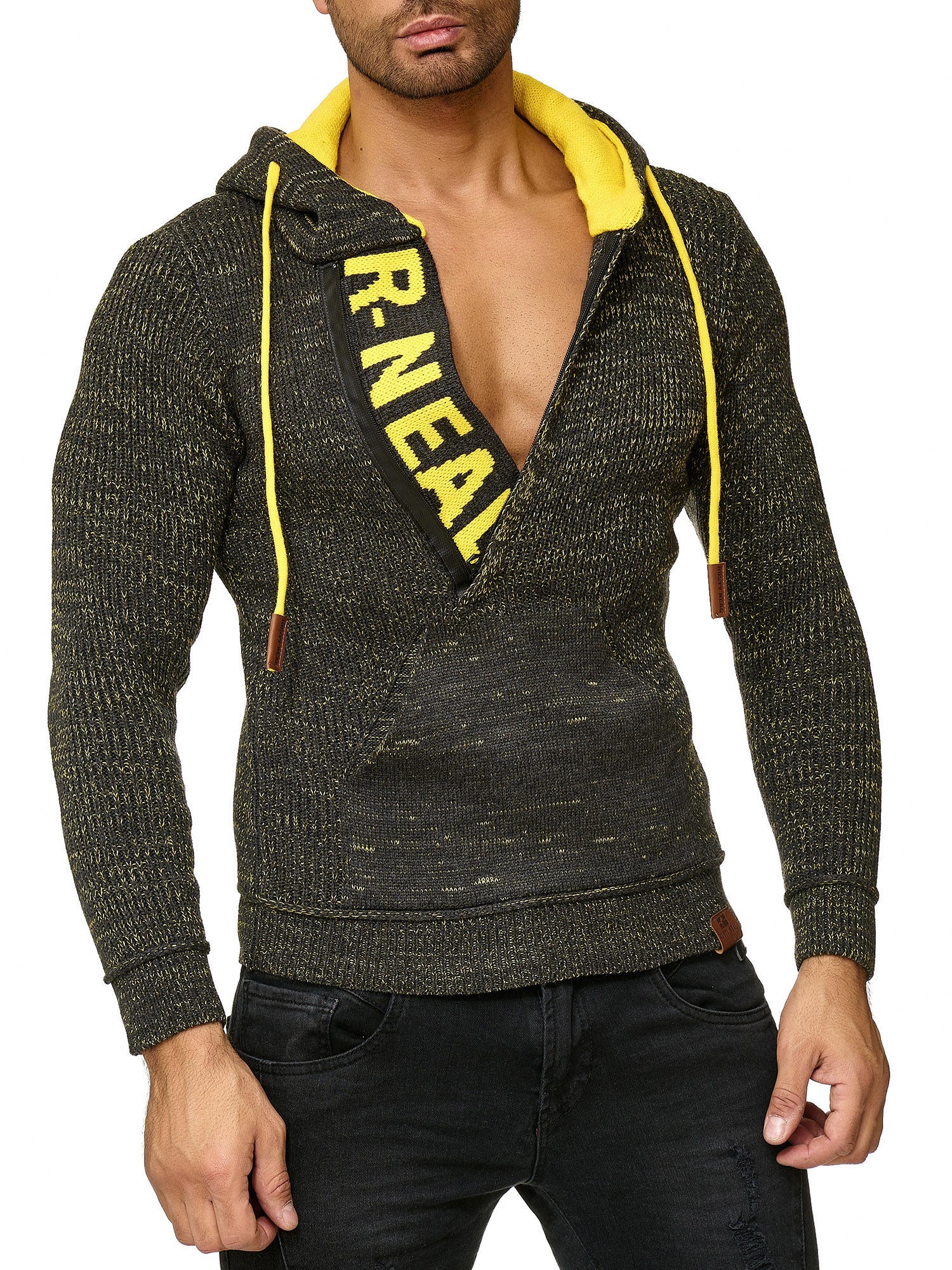 Rusty Neal Kapuzensweatshirt, mit stylischem Ausschnitt