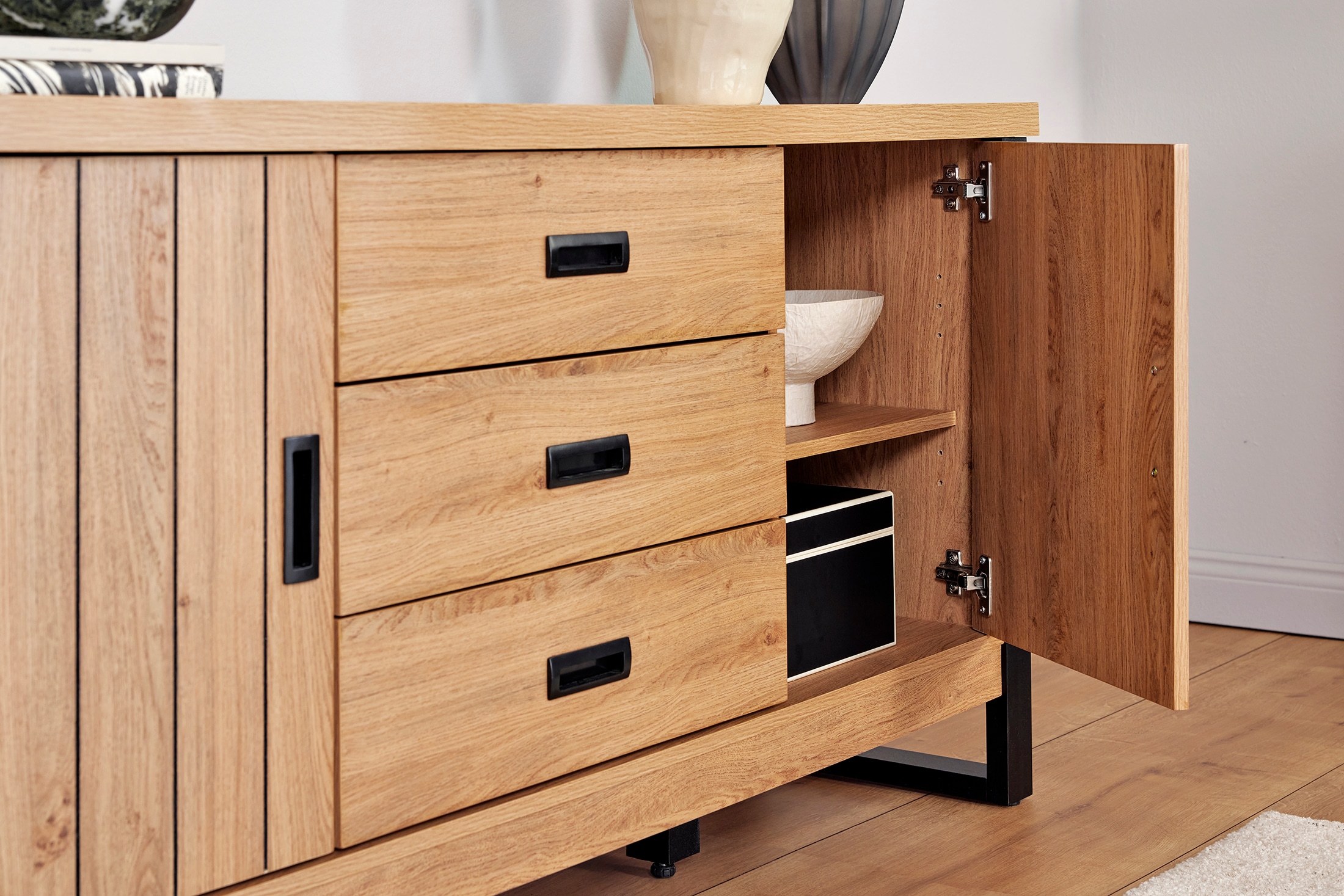 Jahnke Sideboard »RIVA SB 150«, (1 St.), Sideboard, 2 Türen & 3 Schubladen, Breite 153 cm