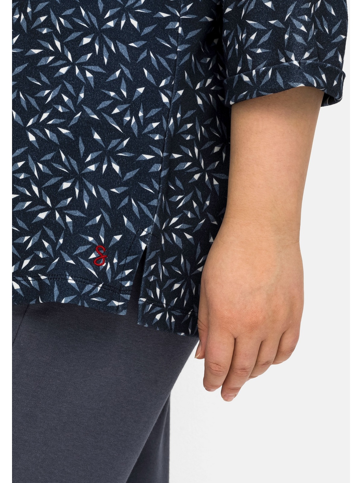 Sheego Sweatshirt »Große Größen«, mit Alloverdruck, aus Interlock