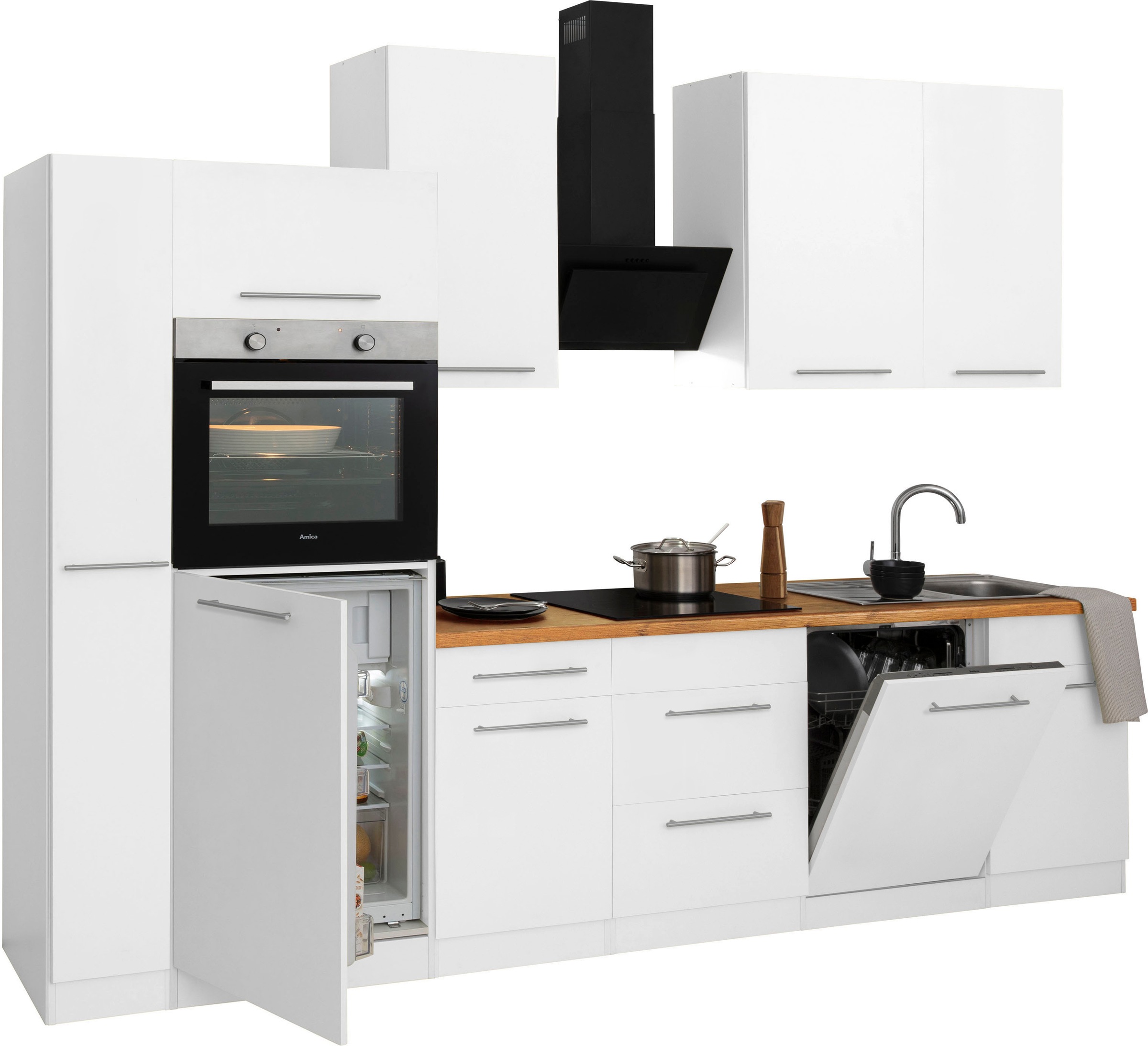 wiho Küchen Küchenzeile »Unna« ohne E-Geräte, Breite 310 cm