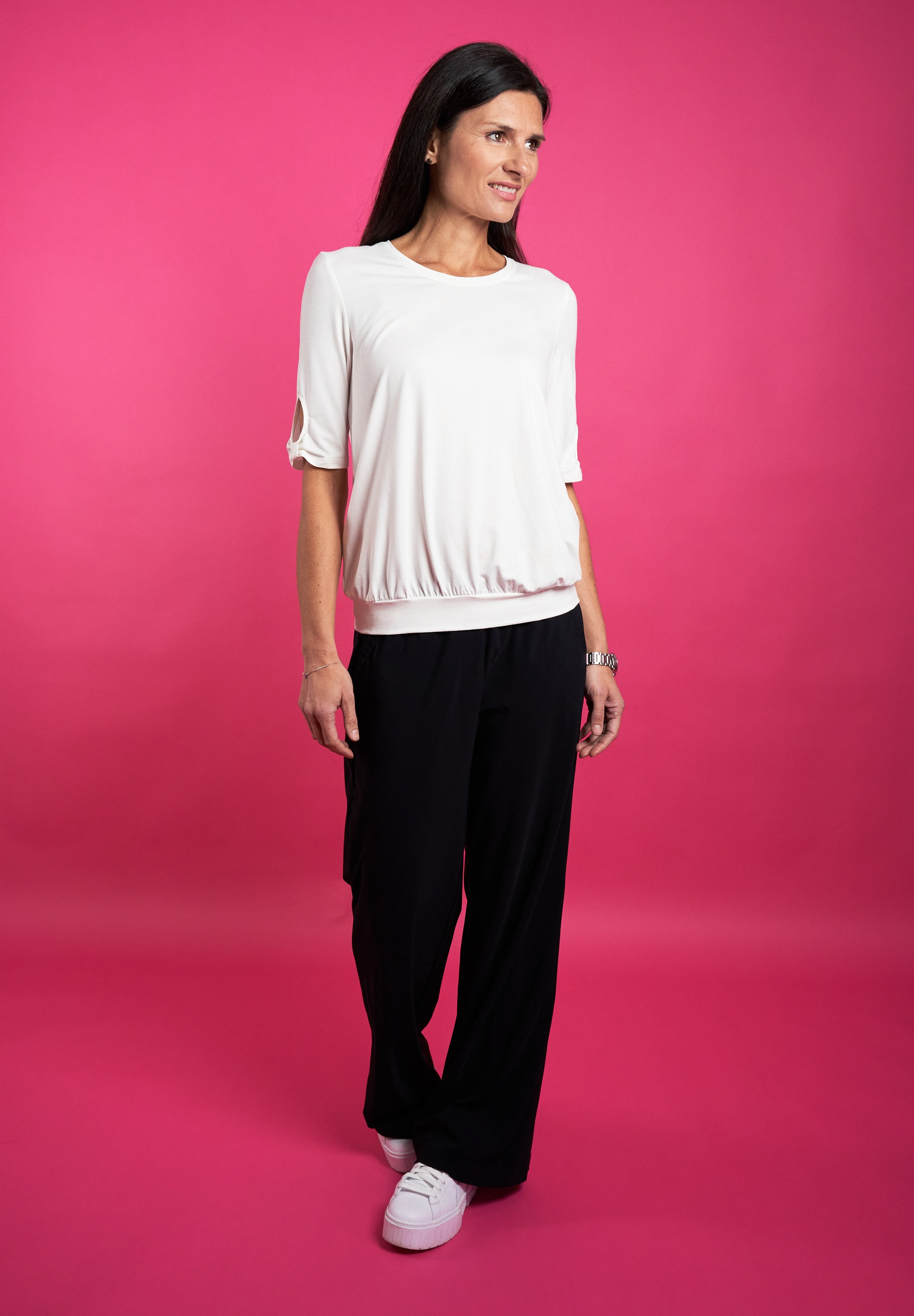 Seidel Moden Rundhalsshirt, mit Cut-Out Details, MADE IN GERMANY
