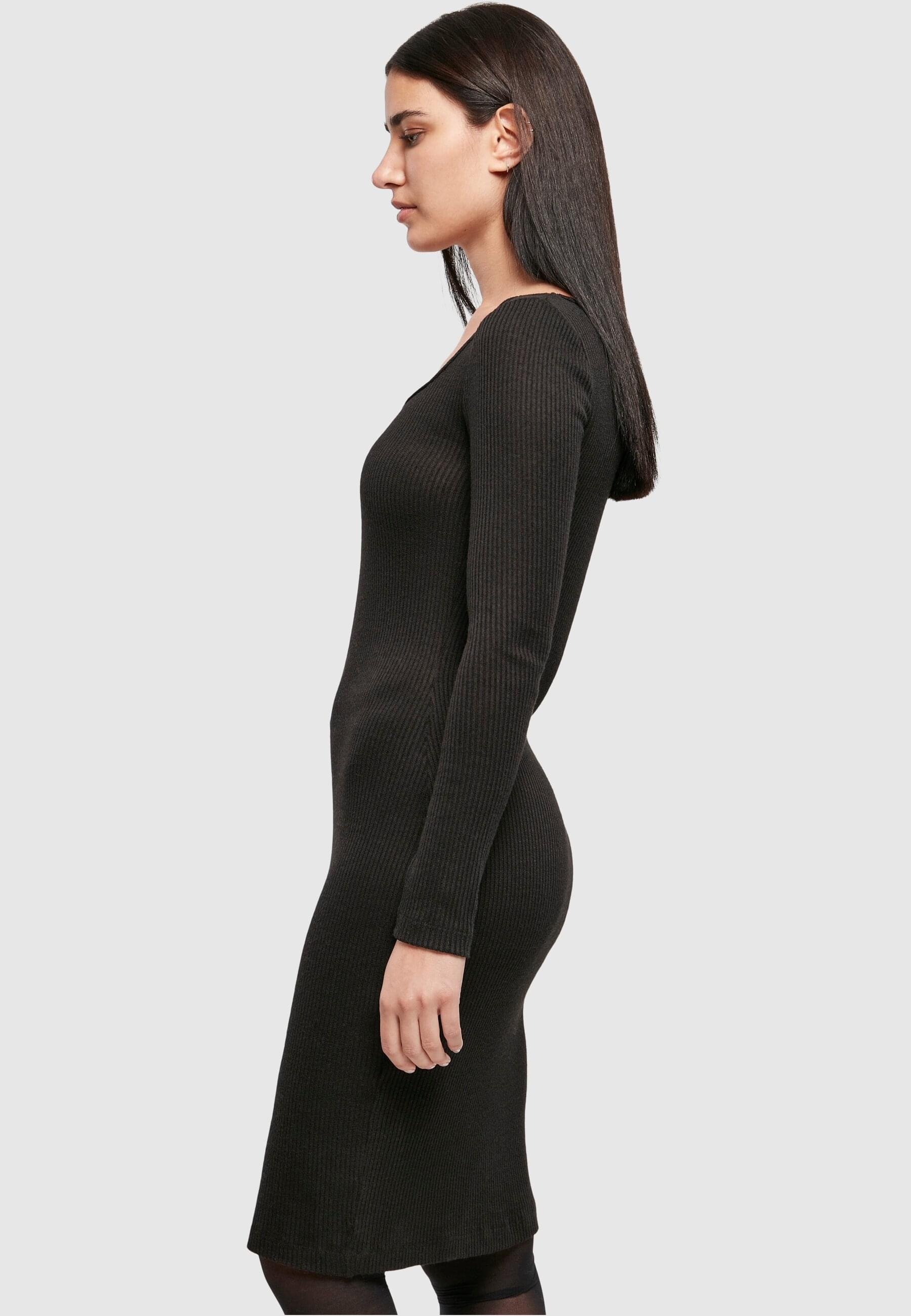 URBAN CLASSICS Shirtkleid »Urban Classics Damen Ladies Rib Squared Neckline Dress«, (1 tlg.)