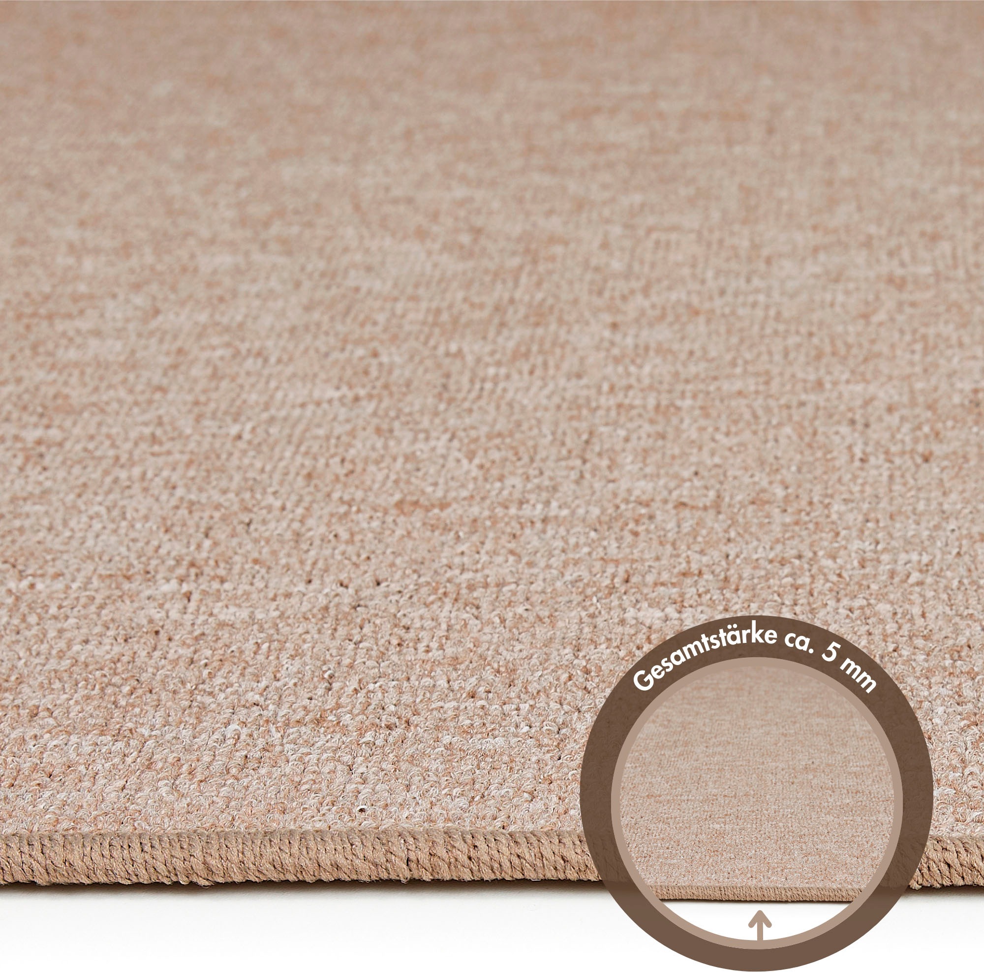 Teppich ANDIAMO "Luton, Made in Germany" Gr. 13, beige (dunkelbeige), B:80cm H:5mm L:300cm, Kunstfaser, Teppiche, Teppich, melierte Optik, auch als Läufer, Wohnzimmer & Schlafzimmer 2
