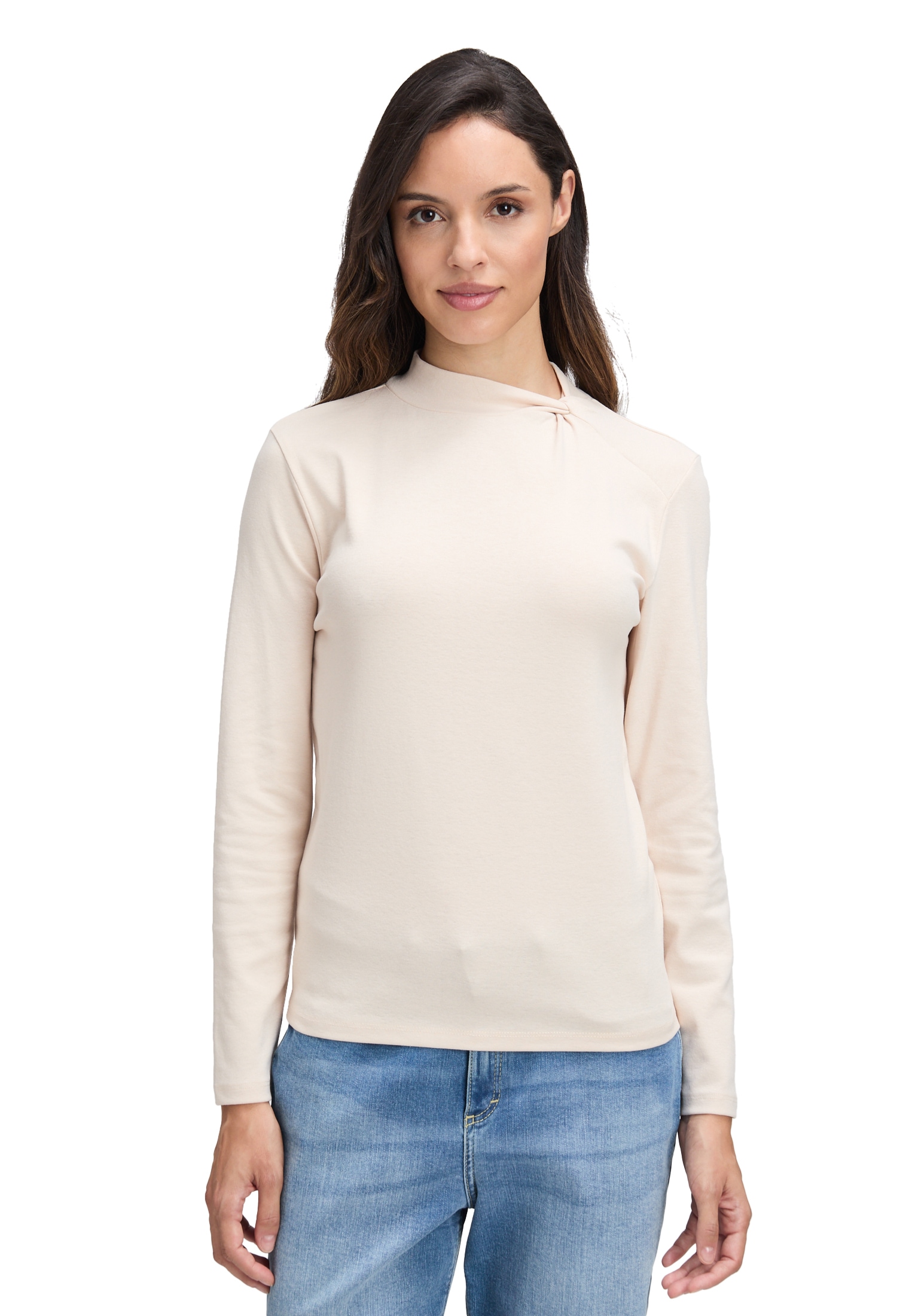 Cartoon Kurzarmshirt "Damen Langarm-Shirt mit Kragen", 1 Stk. günstig online kaufen