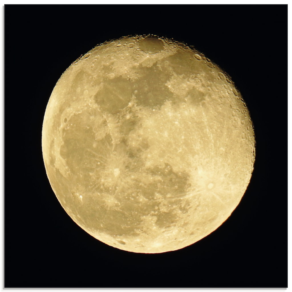 Artland Glasbild »Mond«, Weltraum, (1 St.)