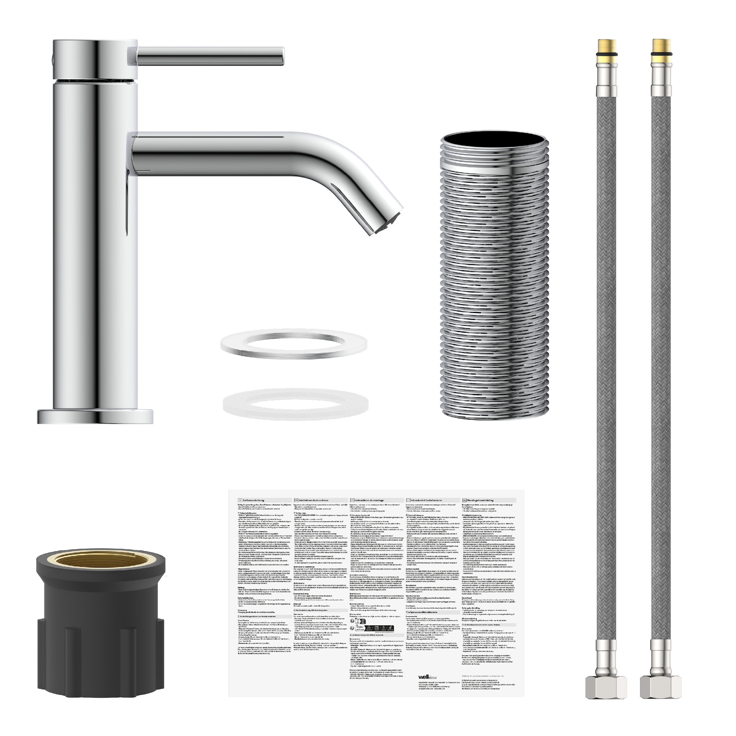 welltime Waschtischarmatur »Toscana«, (Spar-Set, inkl. Pop-Up Abflussventil)