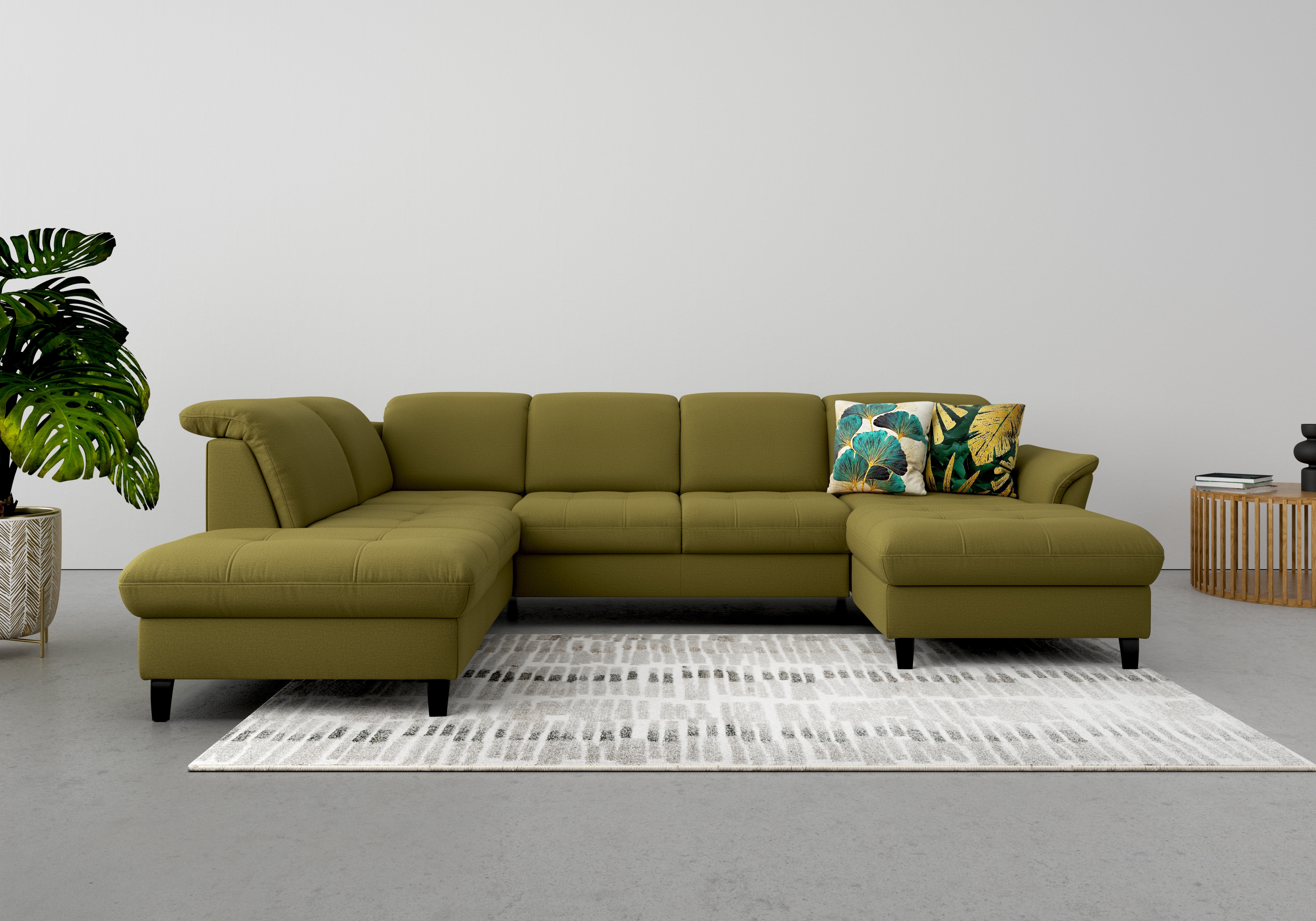 sit&more Wohnlandschaft "Maggiore U-Form" wahlweise mit Kopfteilverstellung, Schlaffunktion und Stauraum