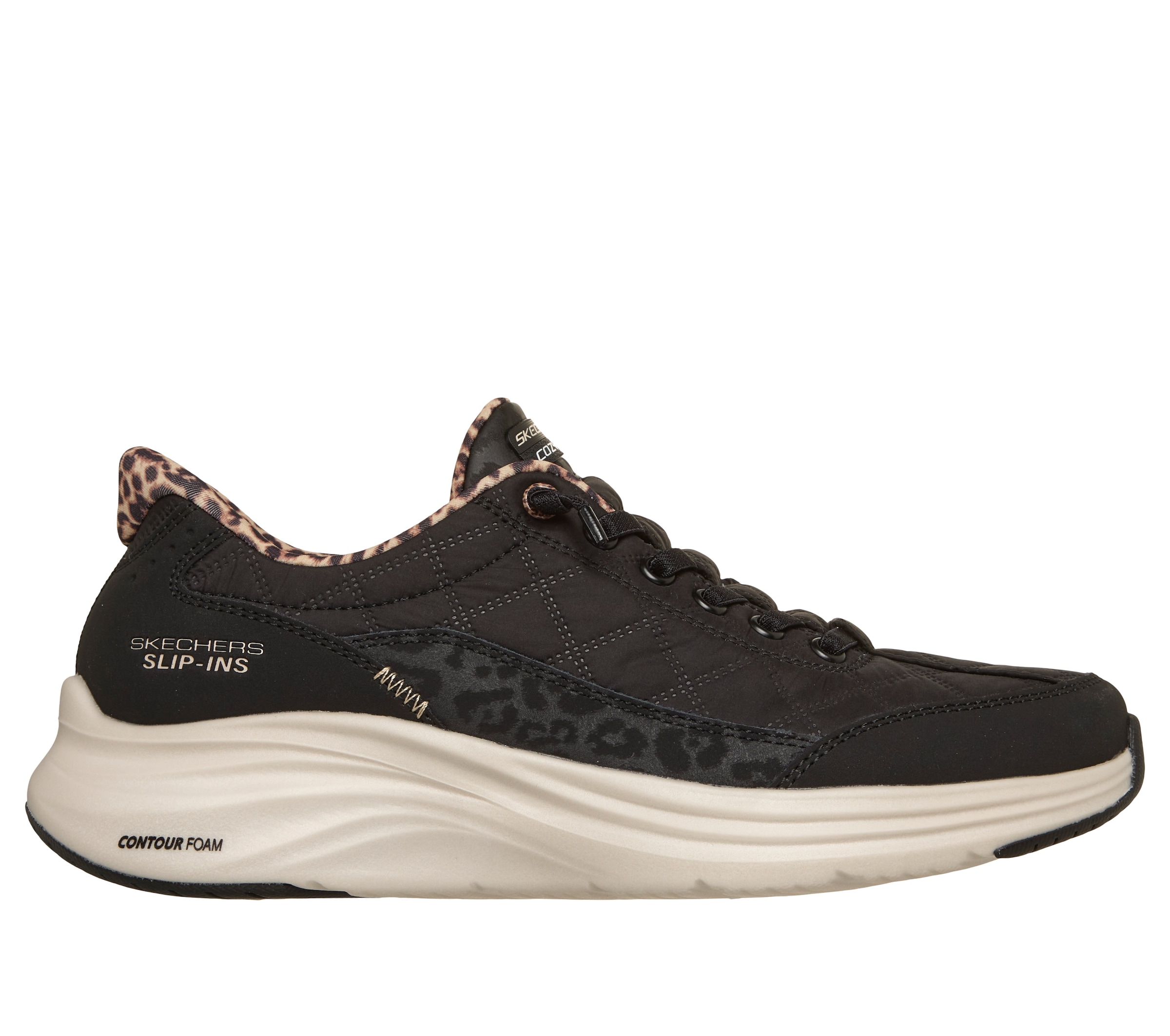 Skechers Slip-On Sneaker »CONTOUR FOAM-LEOPARD DREAM«  Schlupfschuh, Halbschuh, Freizeitschuh mit Animal-Print