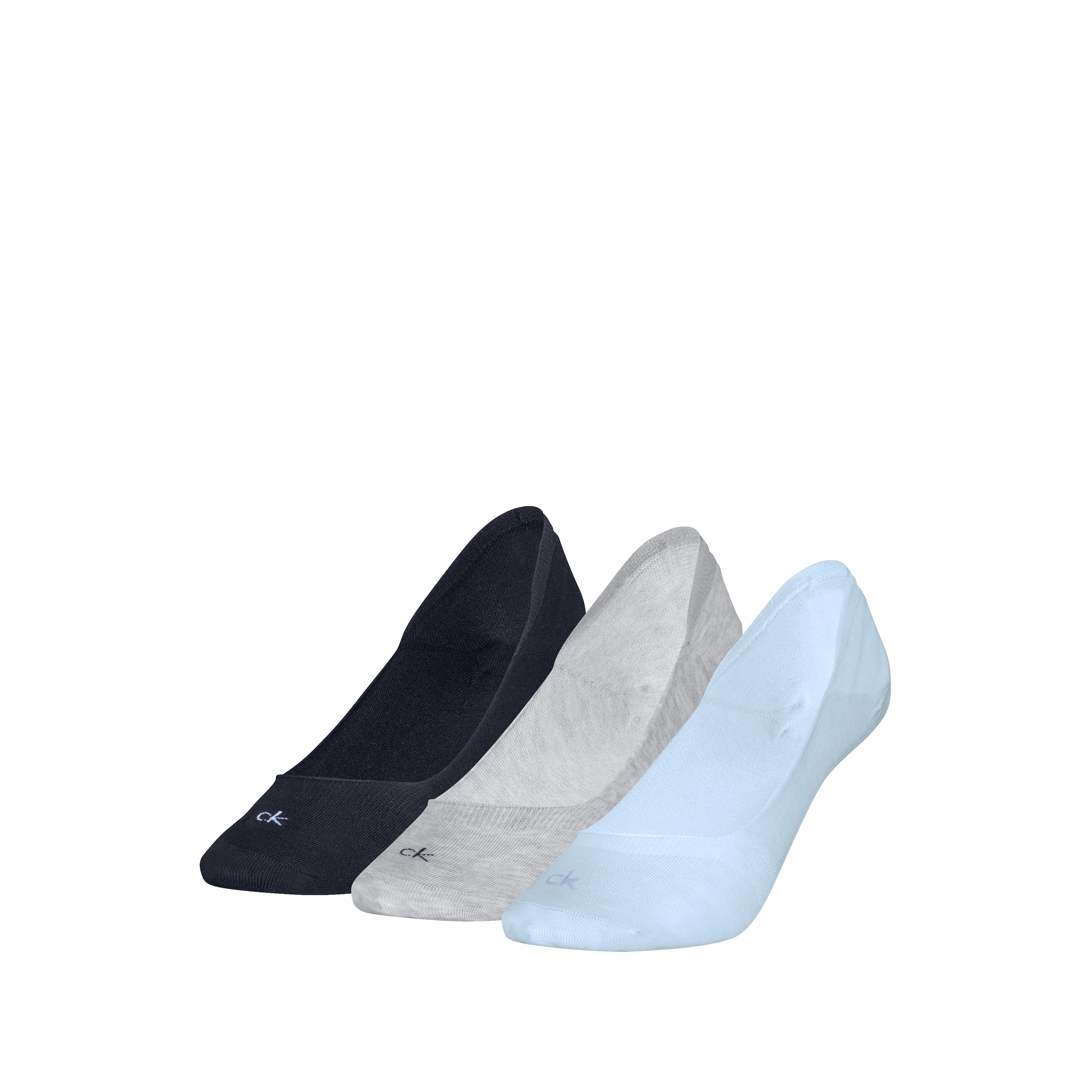 Füßlinge CALVIN KLEIN "CK WOMEN FOOTIE LC", Damen, Gr. 35-38, light blau, Baumwollmischung, normal, Socken 5