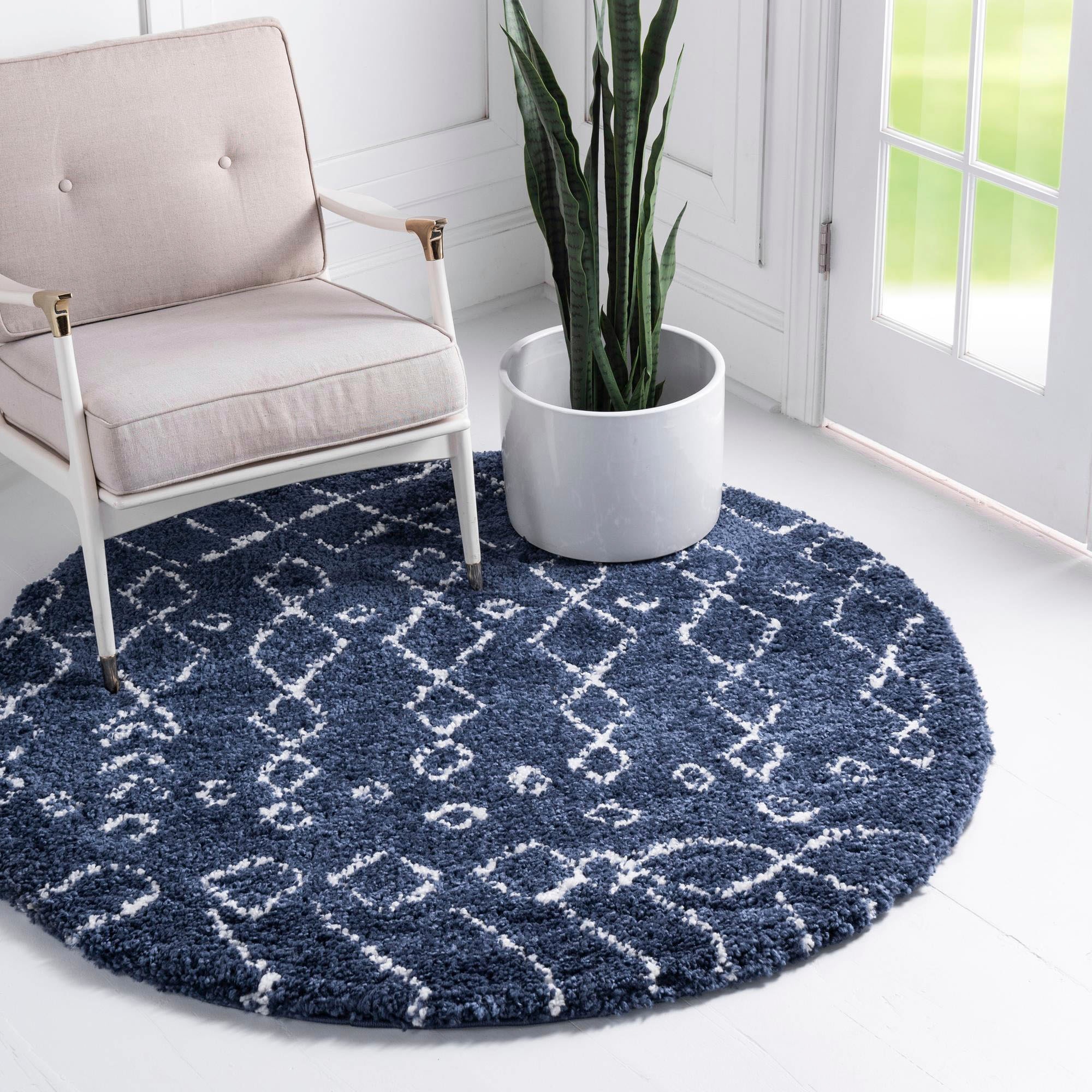 Myflair Möbel & Accessoires "Temara Shag, LAGERRÄUMUNG" rund 51 mm Höhe gewebt, Scandi Design, ideal im Wohnzimmer & Schlafzimmer