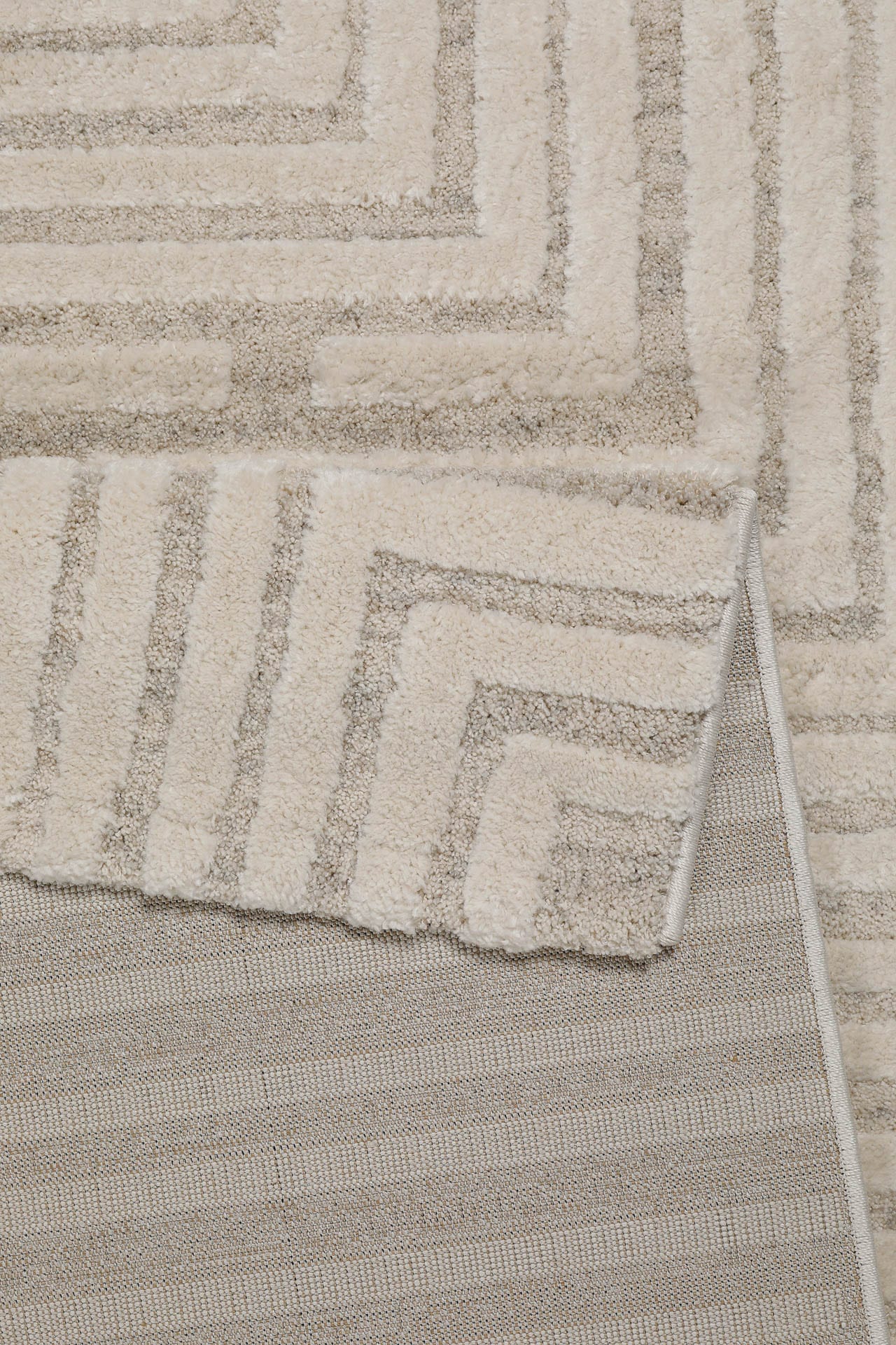 Wecon home Teppich »Hillmar«, rechteckig, 18 mm Höhe, Gewebt, Hoch-Tief, robust, geometrisches Design, Scandi, Wohnzimmer