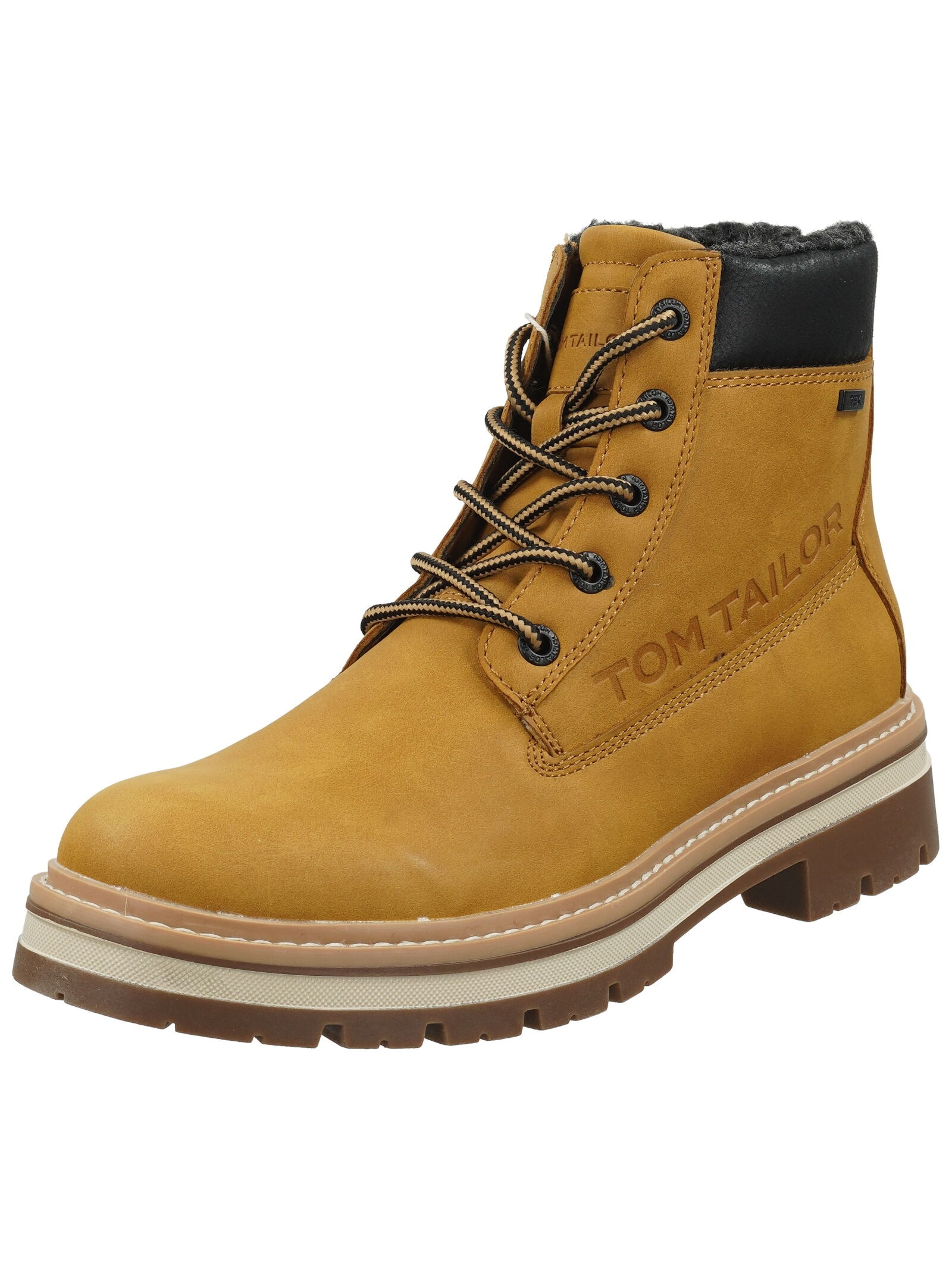TOM TAILOR Schnürstiefel "Tom Tailor Stiefelette Lederimitat/Textil" günstig online kaufen