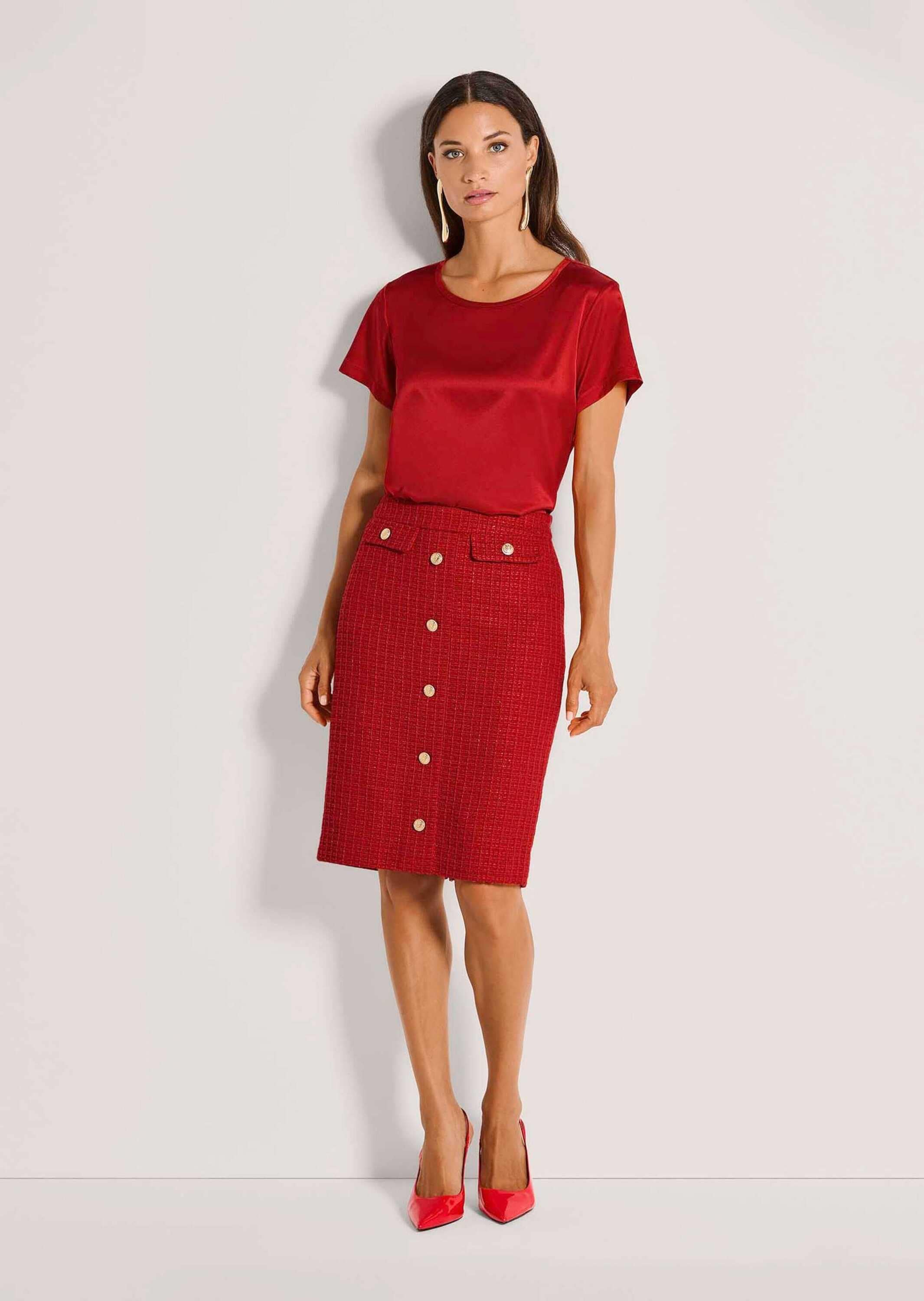 MADELEINE Sommerrock »Rock Schlanker Bleistift-Rock mit Glanz-Akzenten«