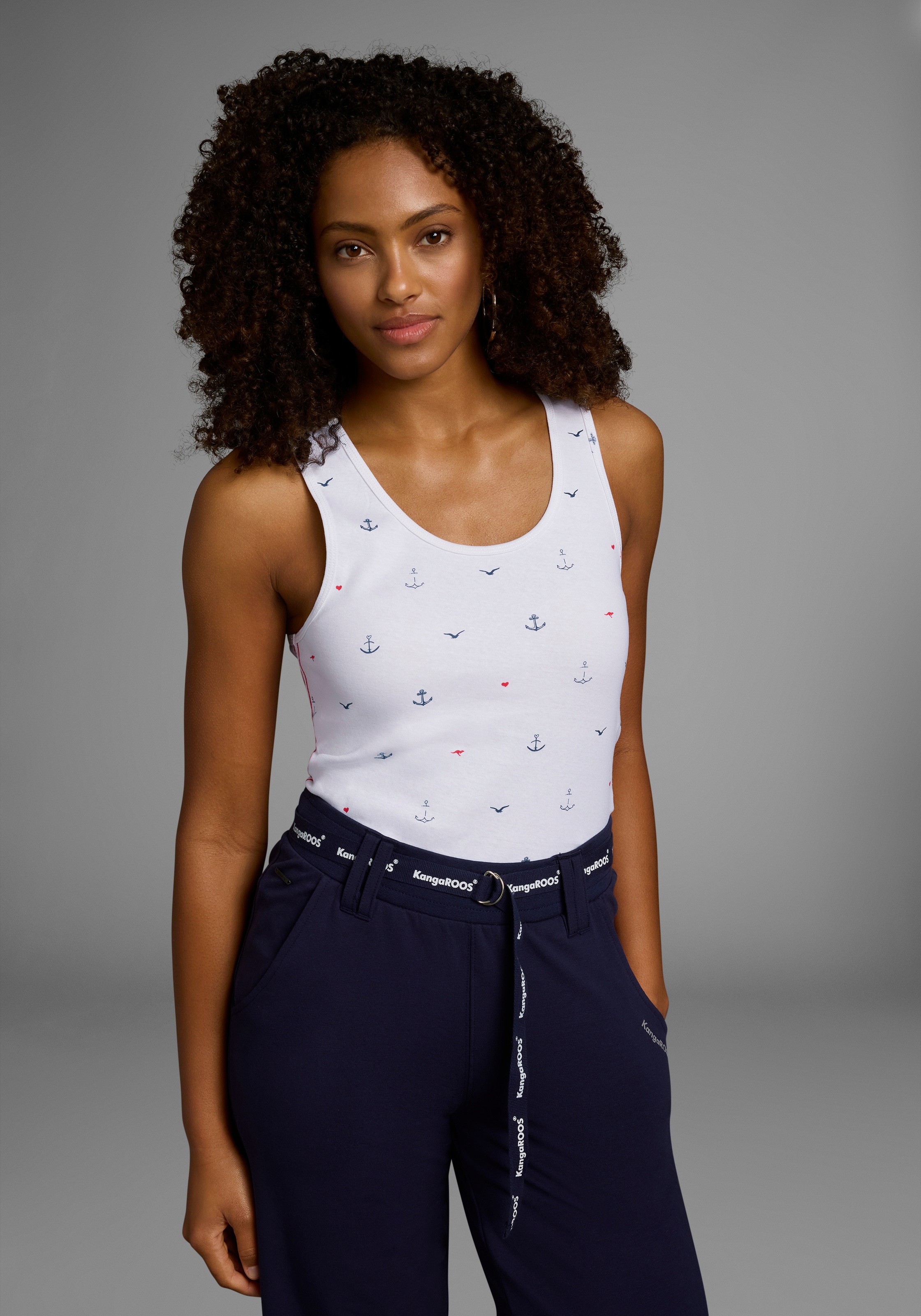 KangaROOS Ripptanktop, (Packung, 2 tlg., 2-er Pack), im Doppelpack - 1x uni günstig online kaufen