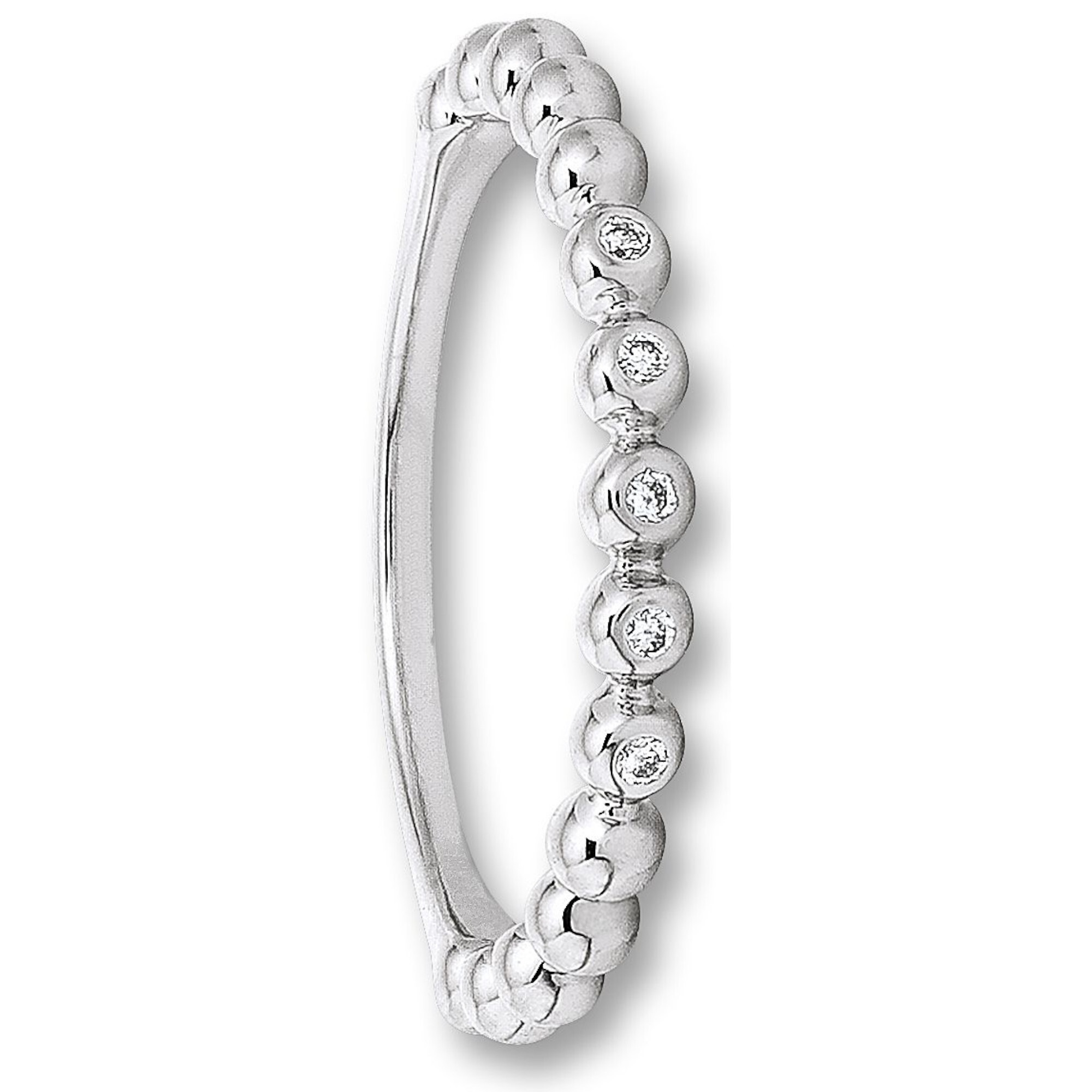 Diamantring ONE ELEMENT "0.04 ct Diamant Brillant Ring aus 585 Weißgold" Gr. 58, silber, Fingerringe, Damen, 58, 0,04 mit Diamant, Diamanten Gold Weißgold 585, Diamanten, Gold, Weißgold 585, Diamantring, Elegant & beständig – Diamantdetails mit feinem Fun
