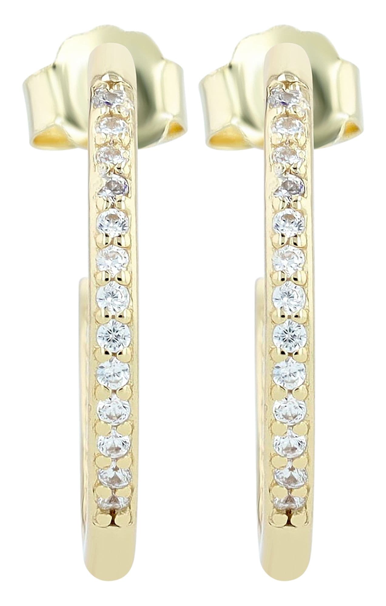 Adelia´s Paar Creolen "Damen Ohrringe – Creole aus 925 Silber mit Zirkonia" günstig online kaufen