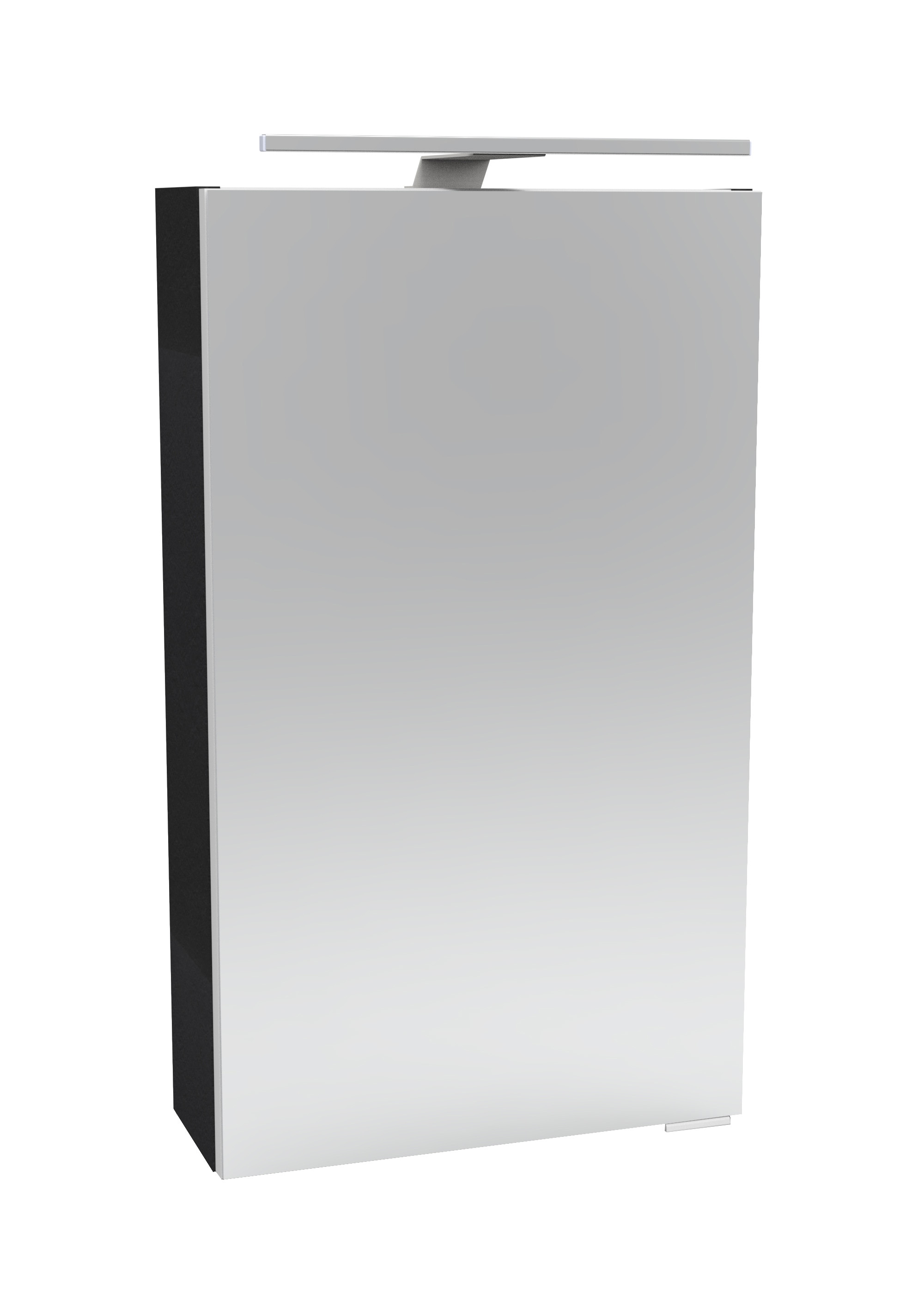 FACKELMANN Spiegelschrank »SBC«, (Spiegelschrank mit LED-Aufsatzleuchte), für das Gästebad, Schalter und Steckdose, Breite 40cm, Anschlag links