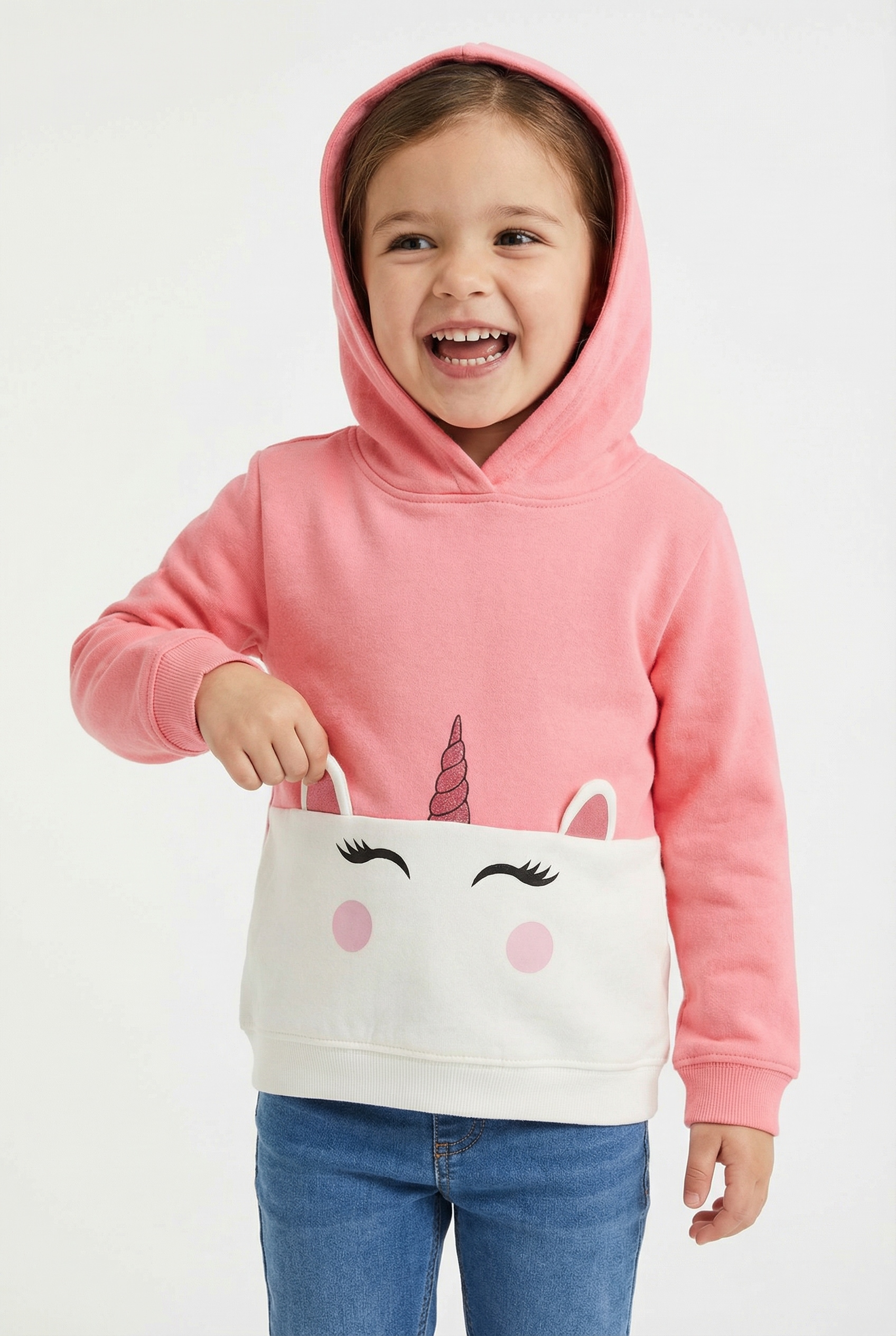 Blue Seven Kapuzensweatshirt, mit süßem Einhorn-Motiv mit bewegter Applikation