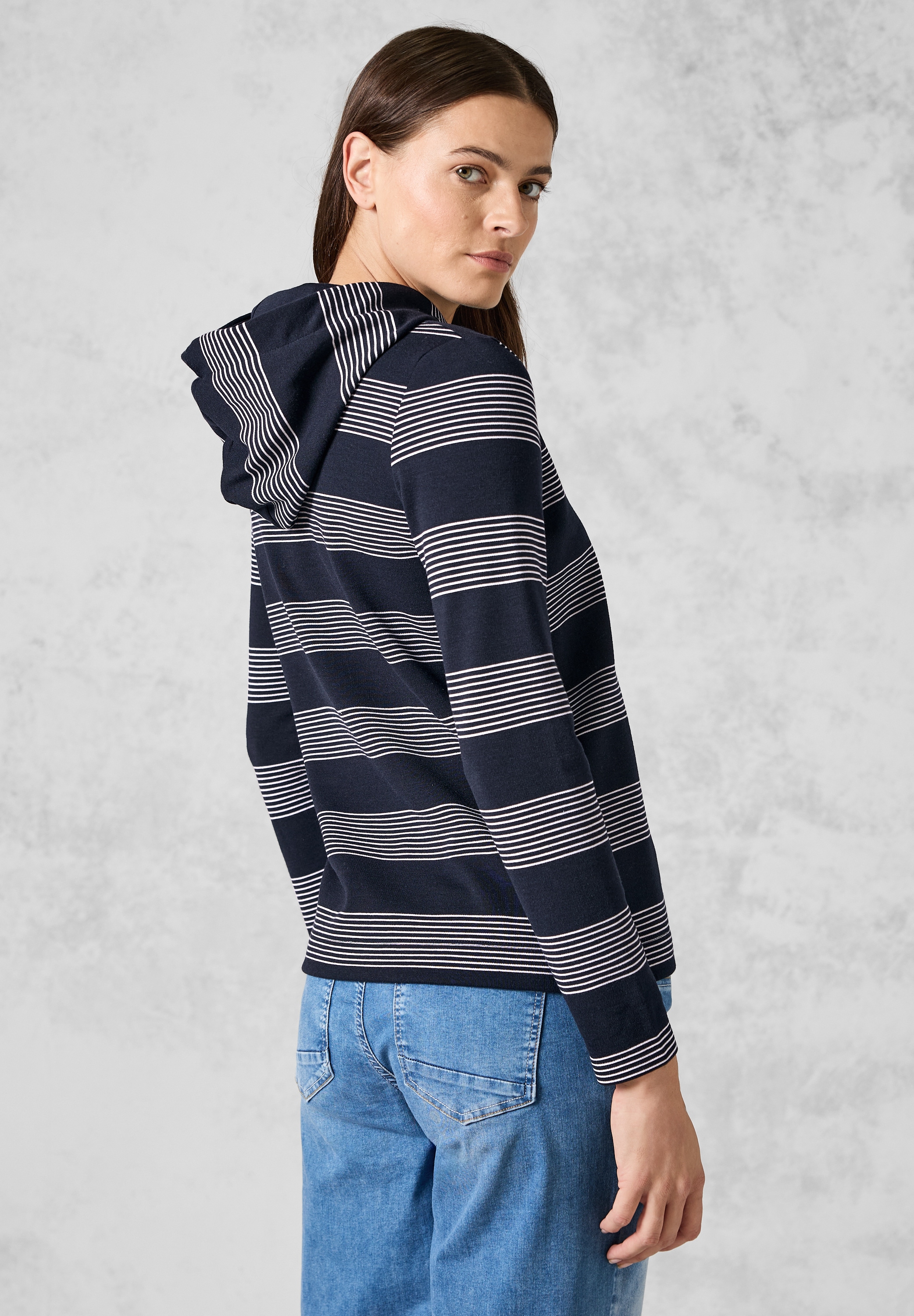 Cecil Langarmshirt, mit Materialmix