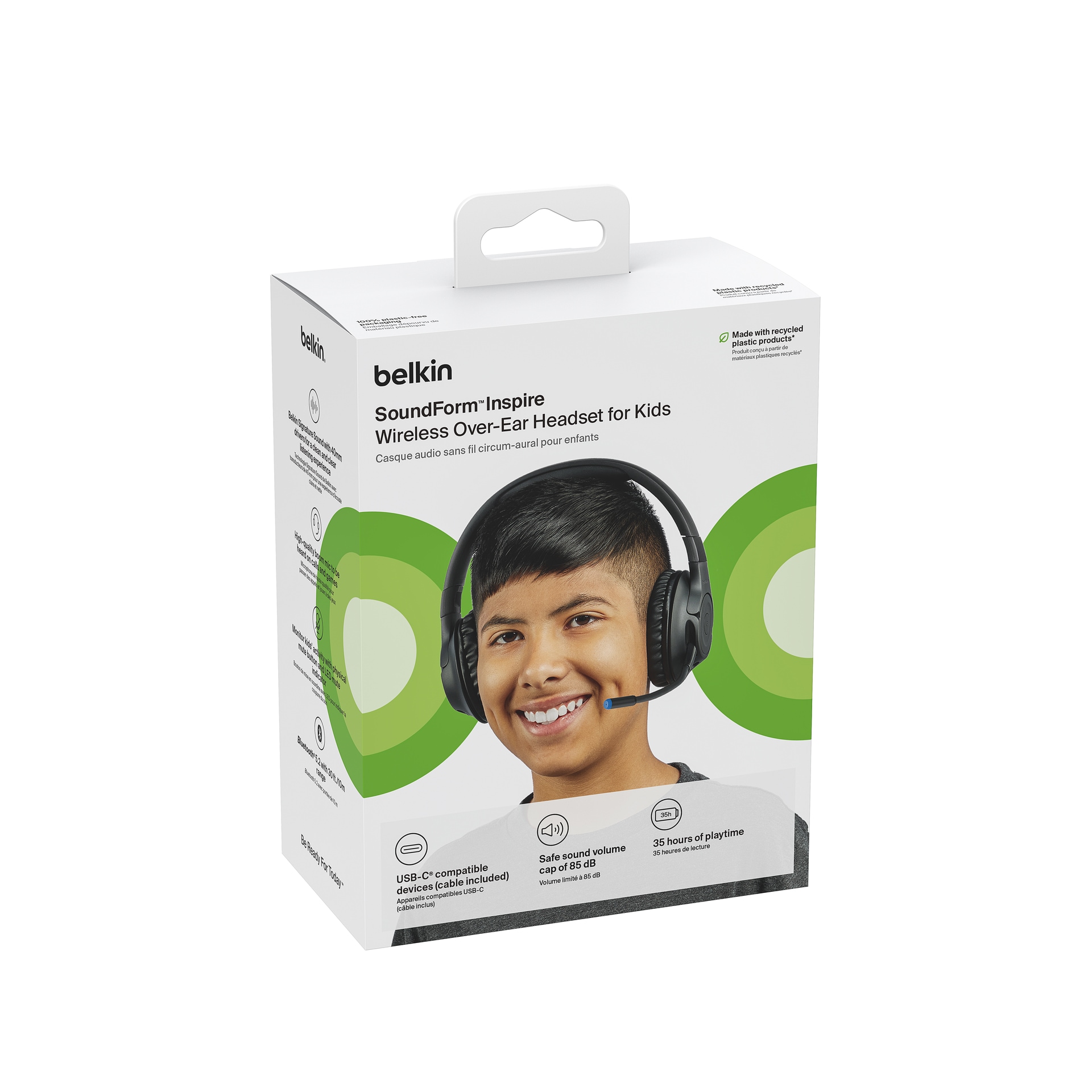 Belkin wireless Kopfhörer »SOUNDFORM INSPIRE Over-Ear BT Kinder-Kopfhörer«, Stummschaltung