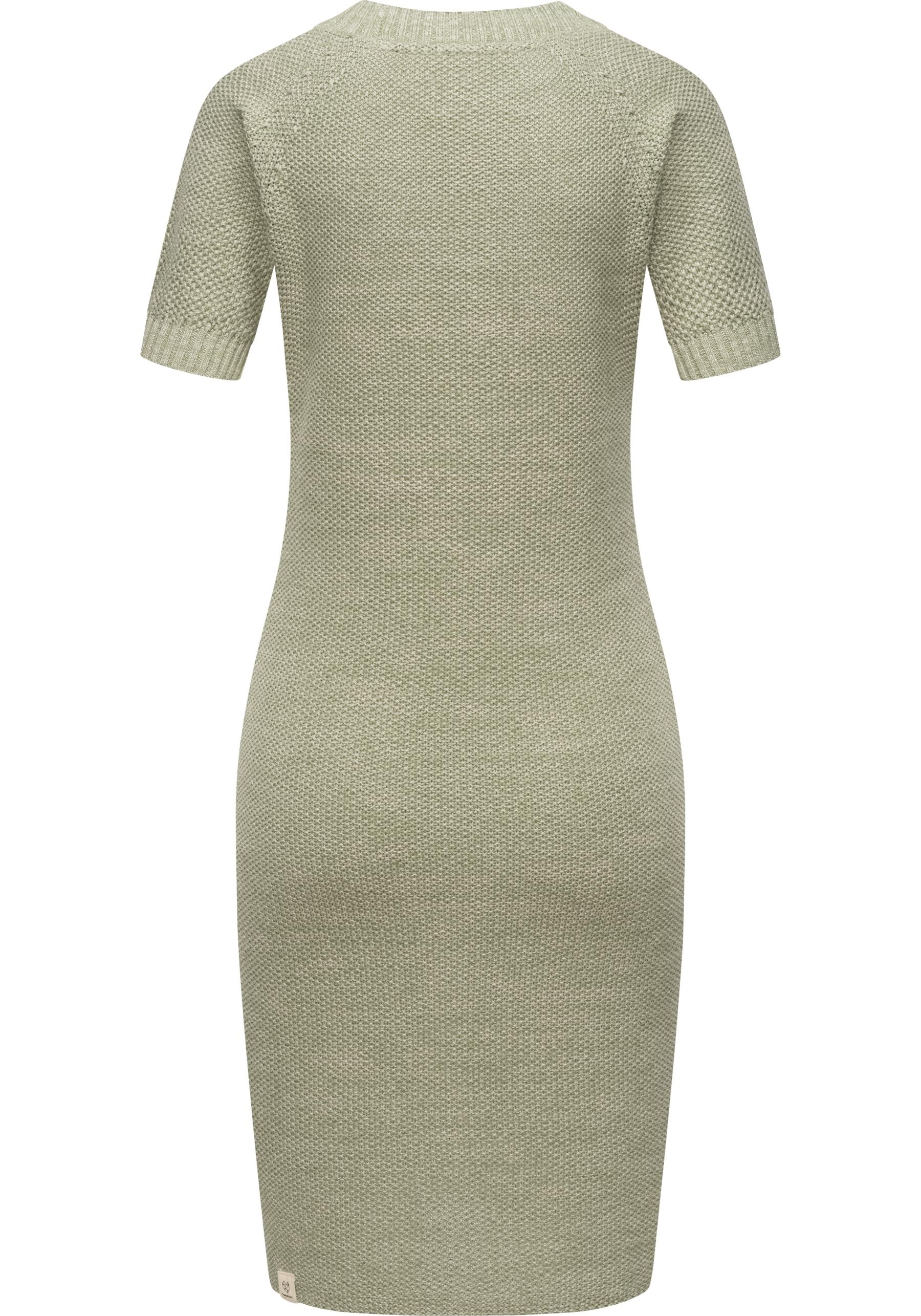 Thumbnail - Ragwear Strickkleid "Kolya" Ohne Taschen kurzärmliges Damen Midikleid in Strickoptik