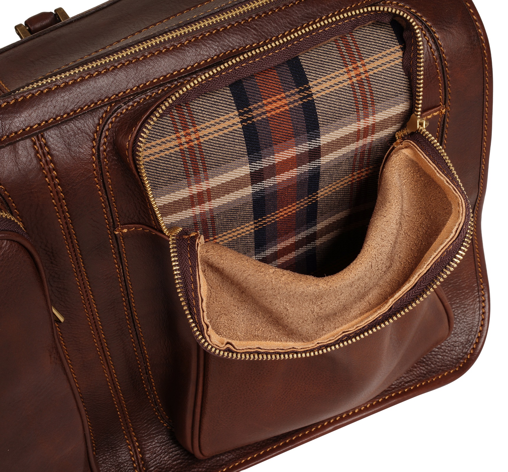 Piké Reisetasche, echt Leder, Made in Italy