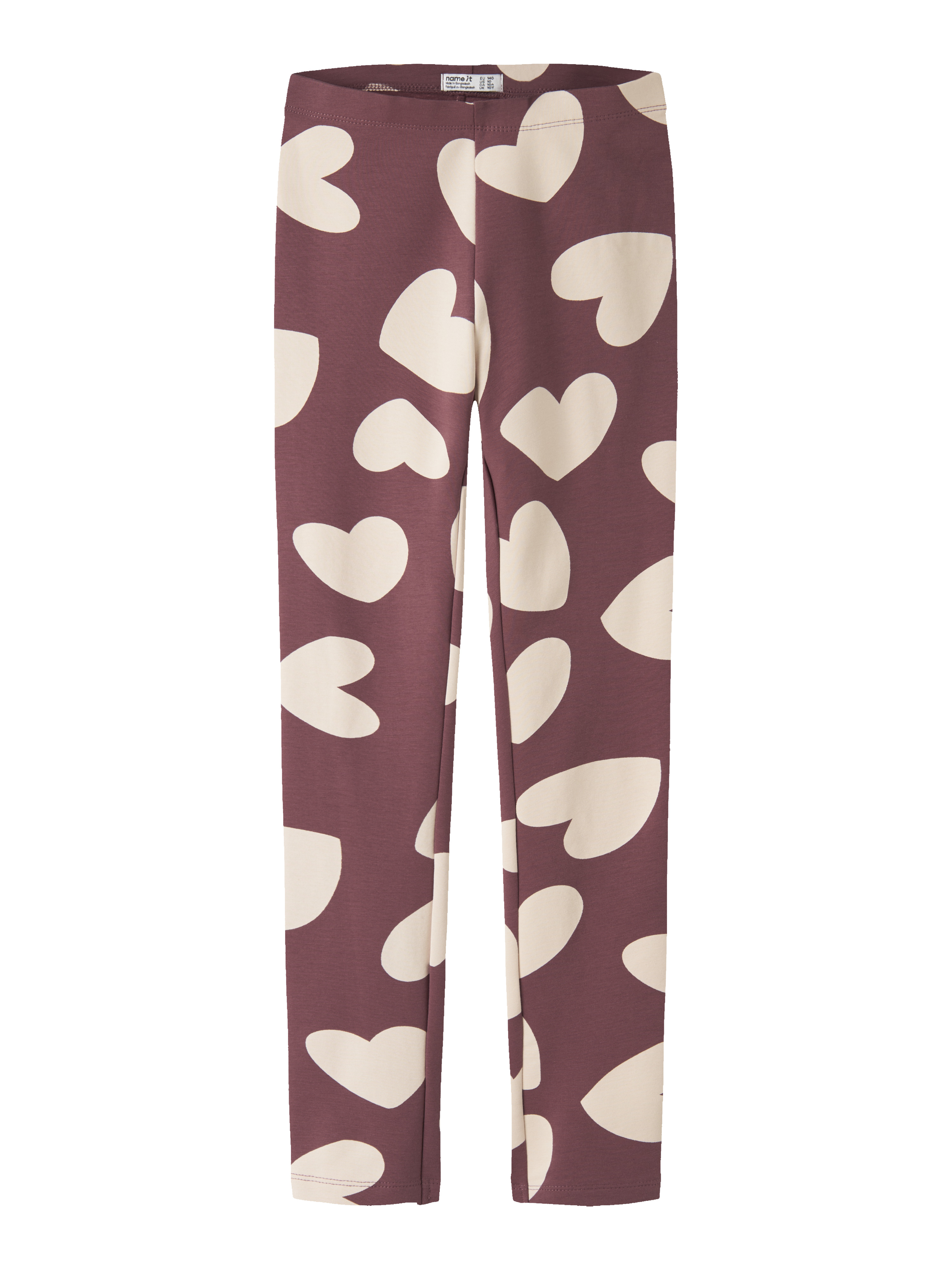 Name It Leggings "NKFDAVINA AOP SWE LEGGING BRU NOOS" mit Stretch, regular fit, angeraute Innenseite
