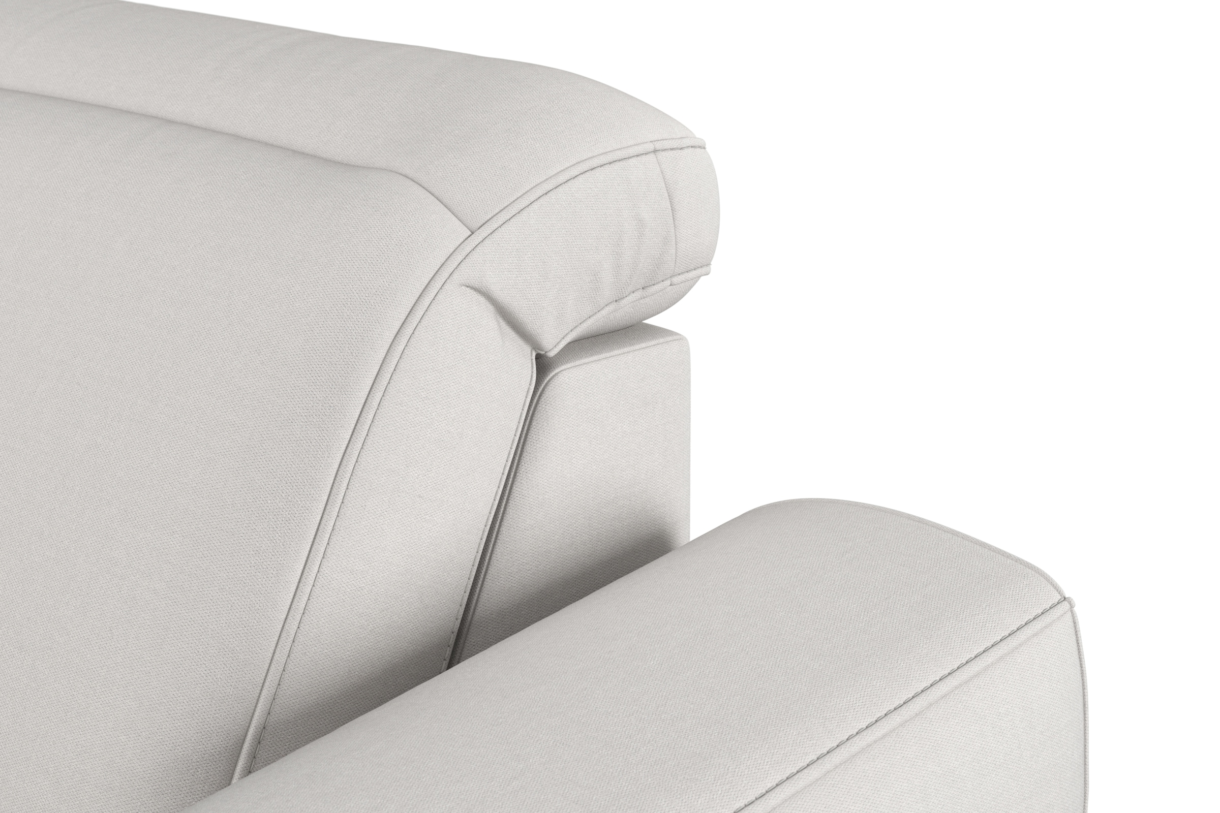 sit&more Ecksofa »Dundee L-Form«, mit Federkern und Massivholzfüßen, wahlweise mit Kopfteilverstellung