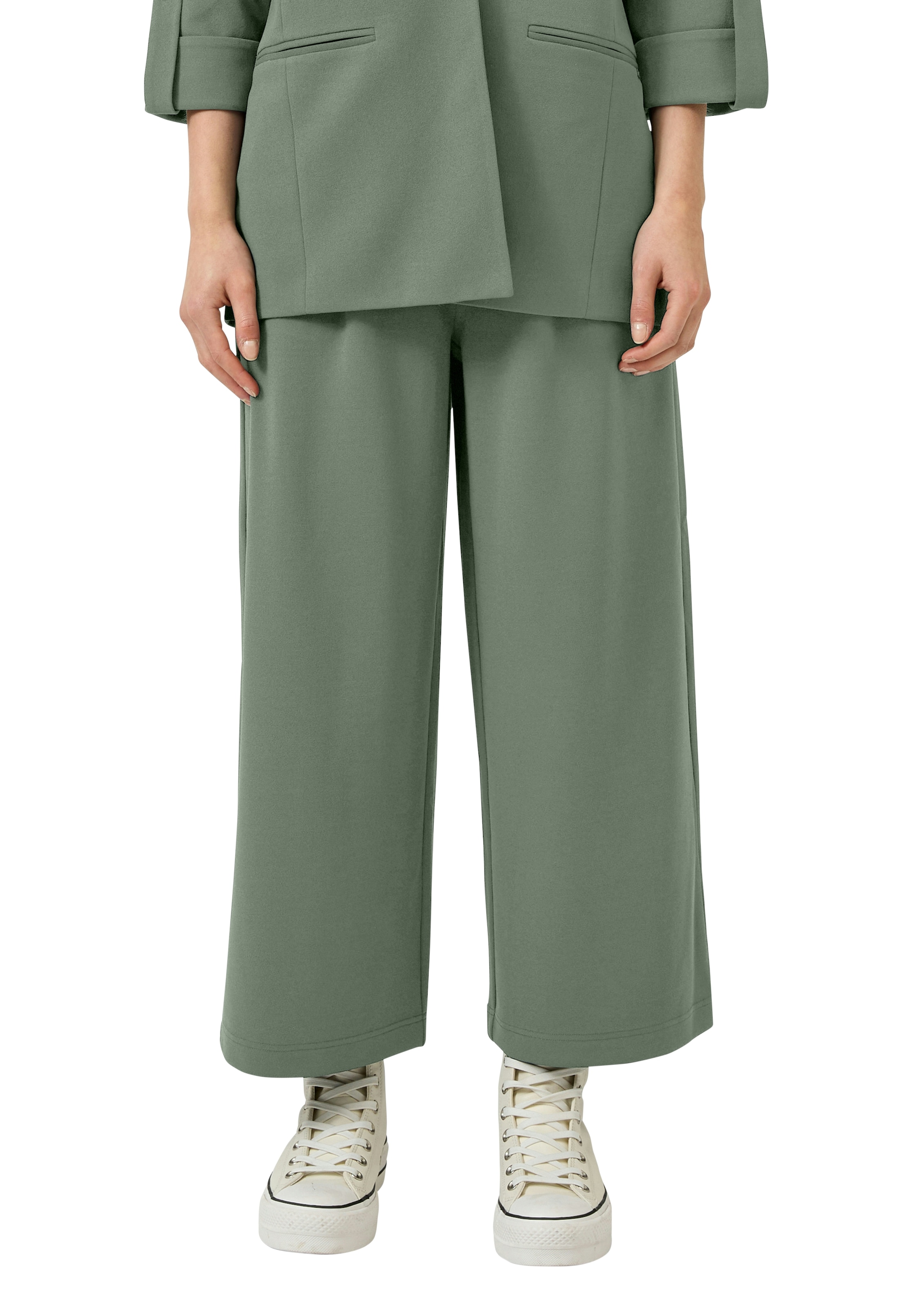 QS Culotte Sommerhose mit Knopf-Design am Gummibund günstig online kaufen
