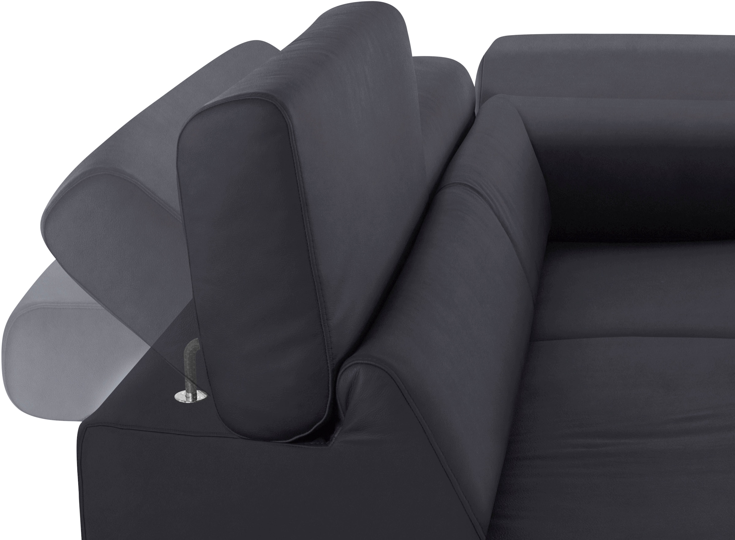 W.SCHILLIG Ecksofa »finn, Designsofa mit tollem Sitzkomfort, bequem, L-Form«, German Design Award 2016, Fußgestell Nussbaum natur, Breite 281 cm